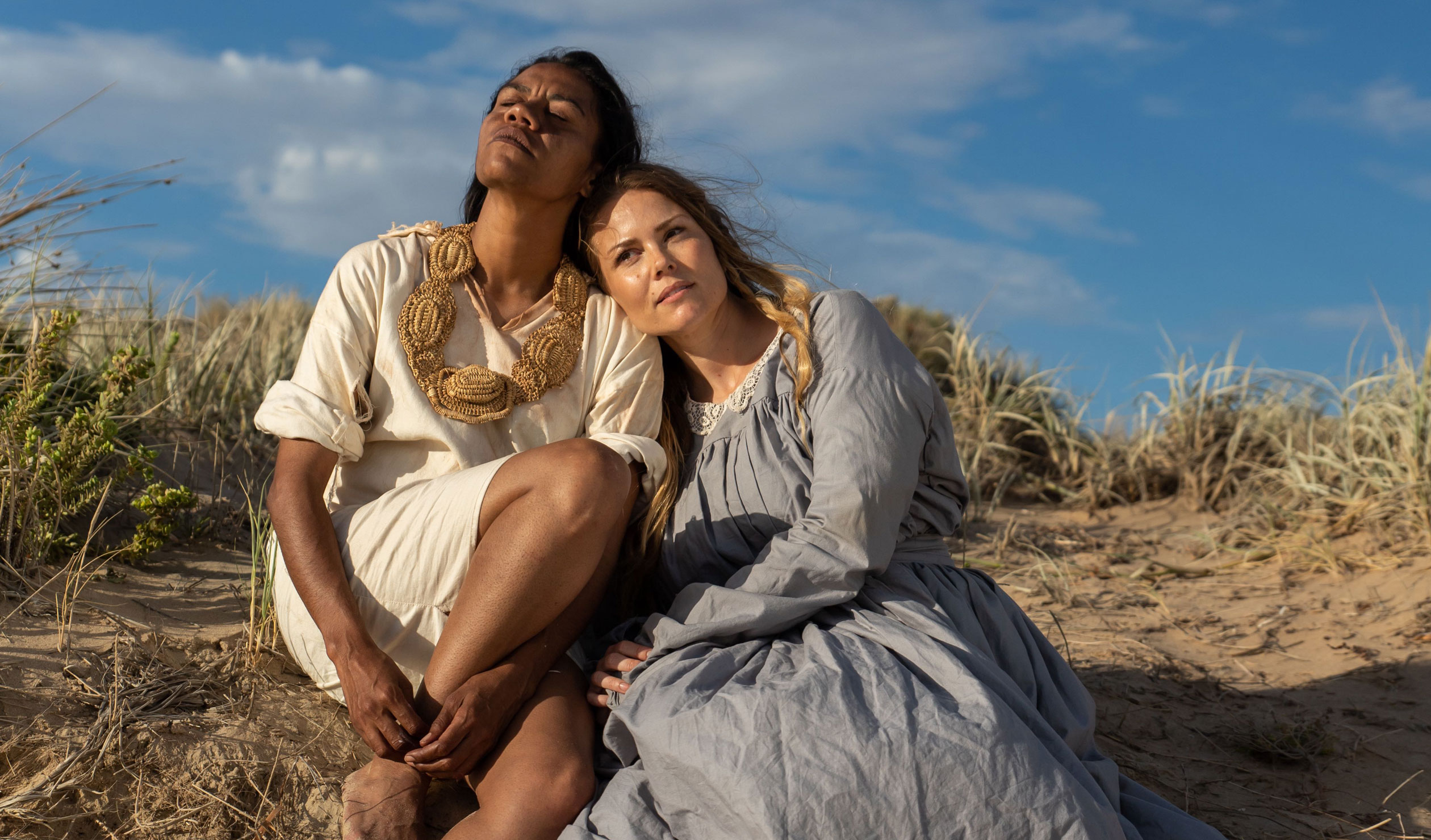 Natasha Wanganeen and Kate Bonney in the short film Waiyirri, showing during Flickerfest.