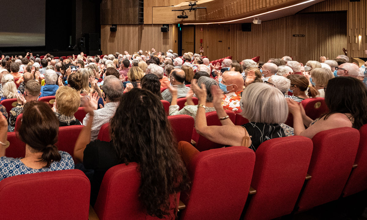 Audience members at Her Majesty's Theatre during the Adelaide Festival's Live from Europe series. Photo: Andrew Beveridge