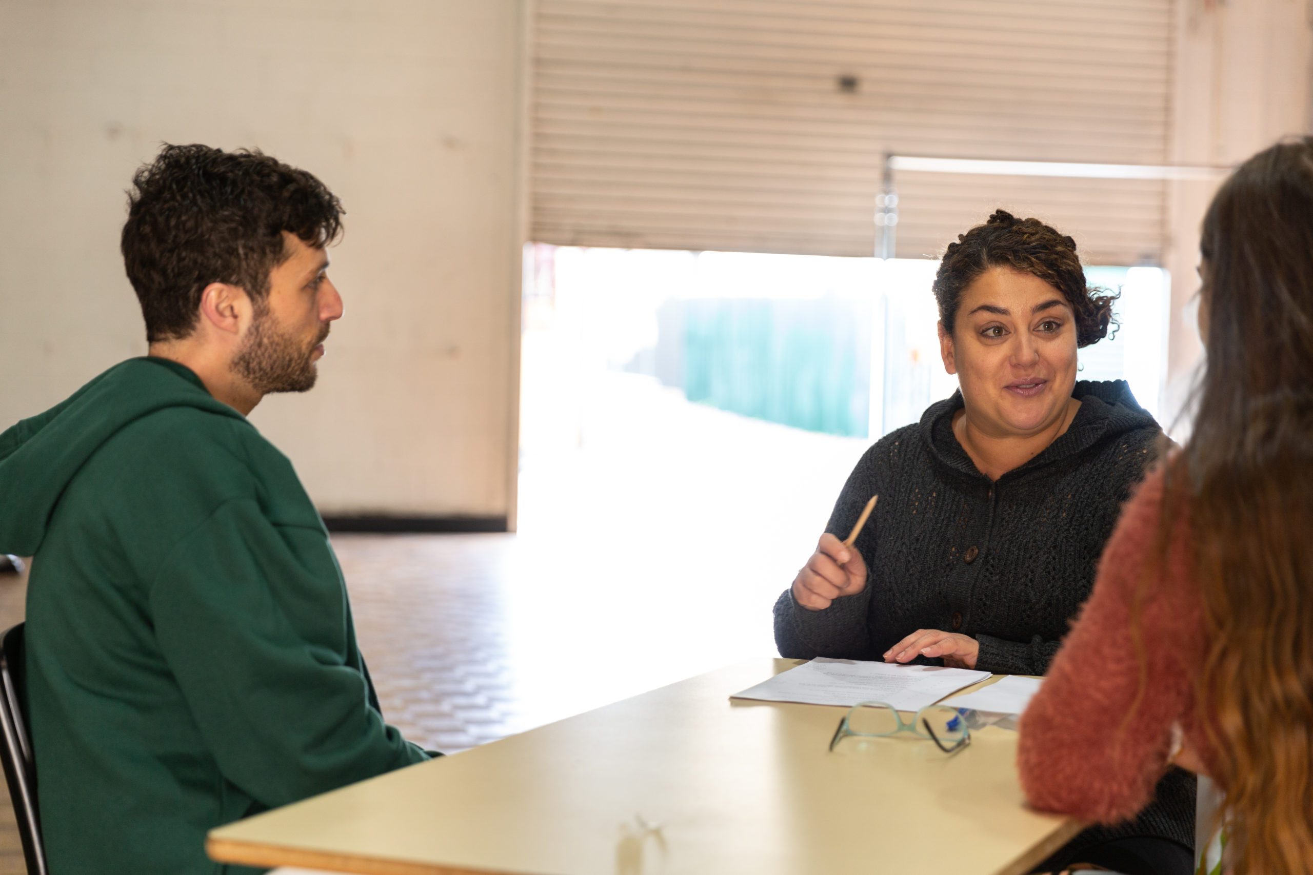 Sasha Zahra in rehearsals for the 2018 production of 'Amphibian'. Supplied image