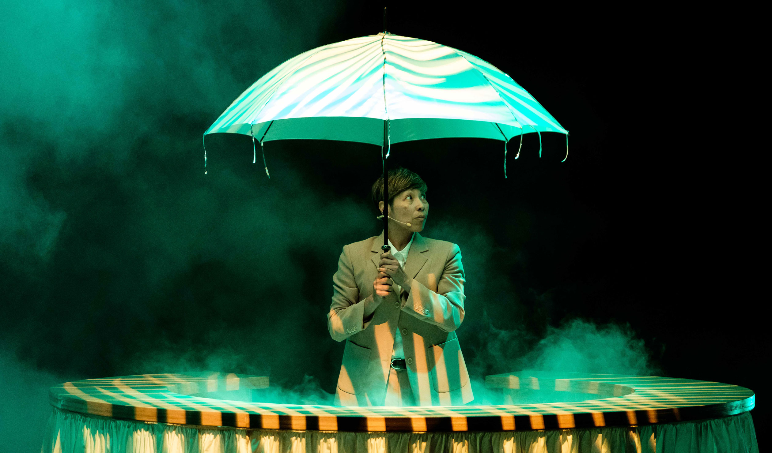 Director and performer Valerie Berry recalls the culture shock of leaving the Philippines to arrive in Ceduna in the food and storytelling show 'Double Delicious'. Photo: Clare Hawley