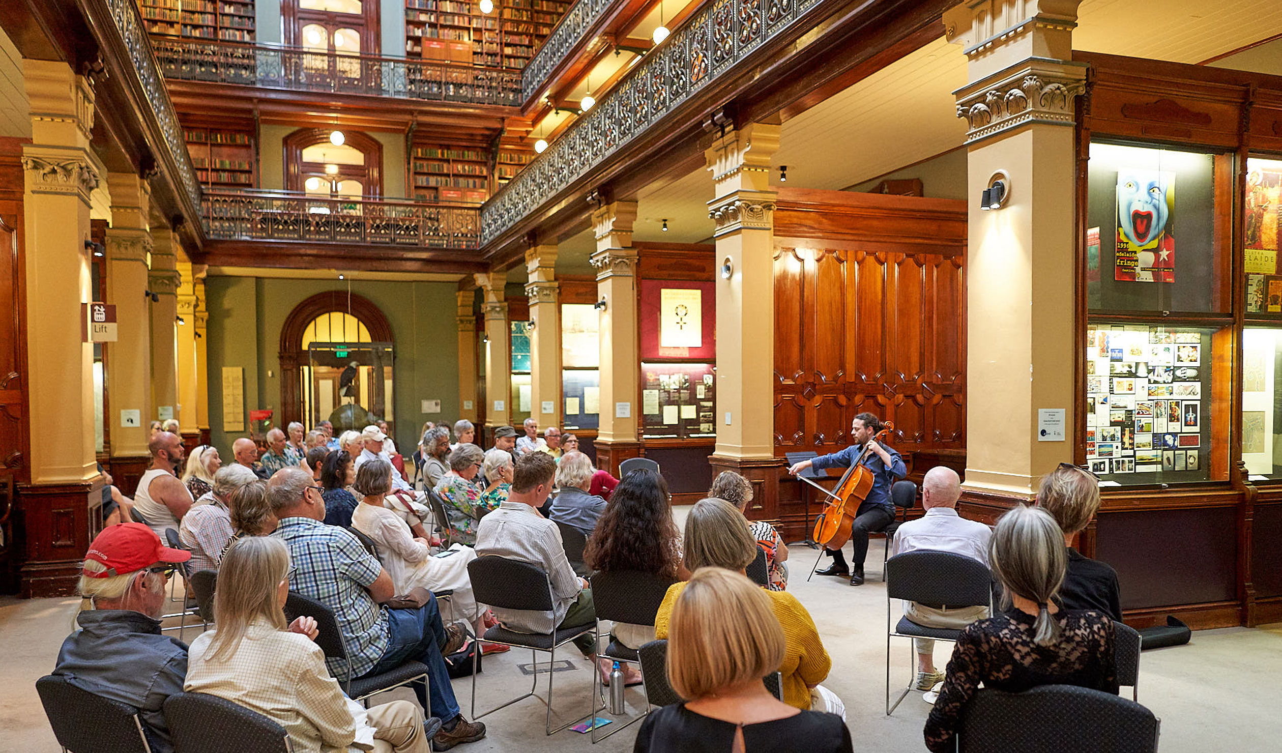 Chamber Music Adelaide's On the Terrace event includes performances in the State Library's beautiful Mortlock Chamber. 