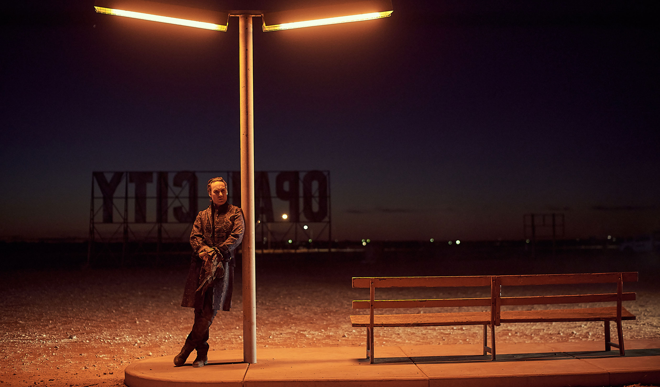 Firebite: Callan Mulvey plays the king of the vampires in Opal City (Coober Pedy).