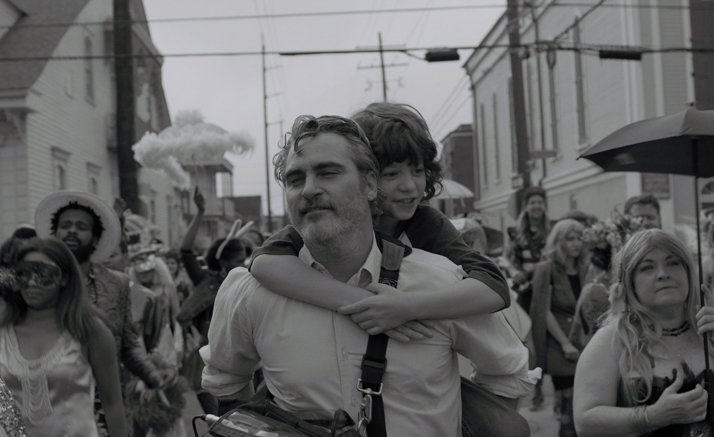 Charming in the best possible way: Joaquin Phoenix and Woody Norman as Johnny and Jesse in 'C'mon C'mon'. Photo: Transmission Films