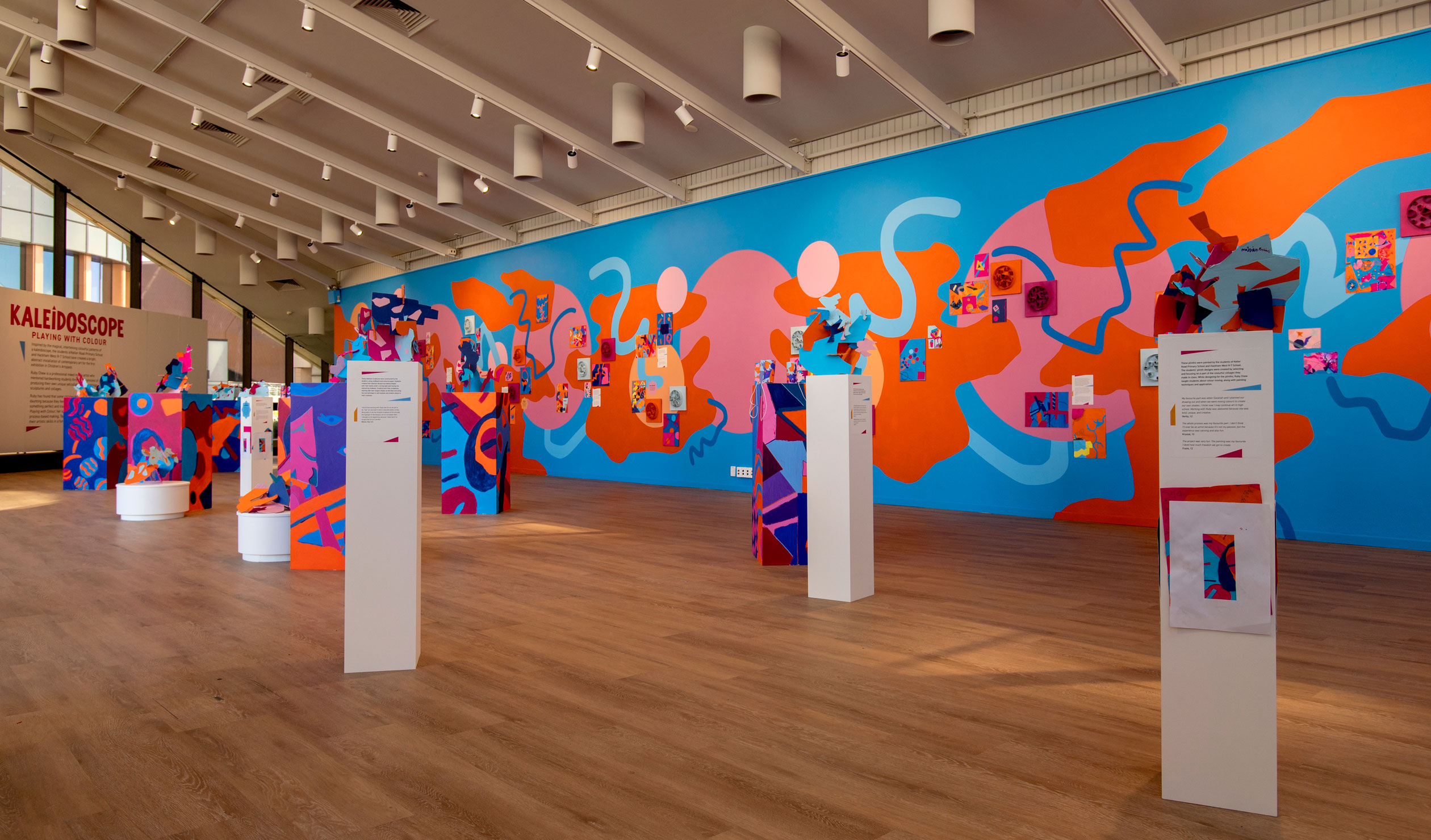 'Kaleidoscope: Playing with Colour' is the first exhibition being presented in the Children's Artspace. Photo: Naomi Jellicoe