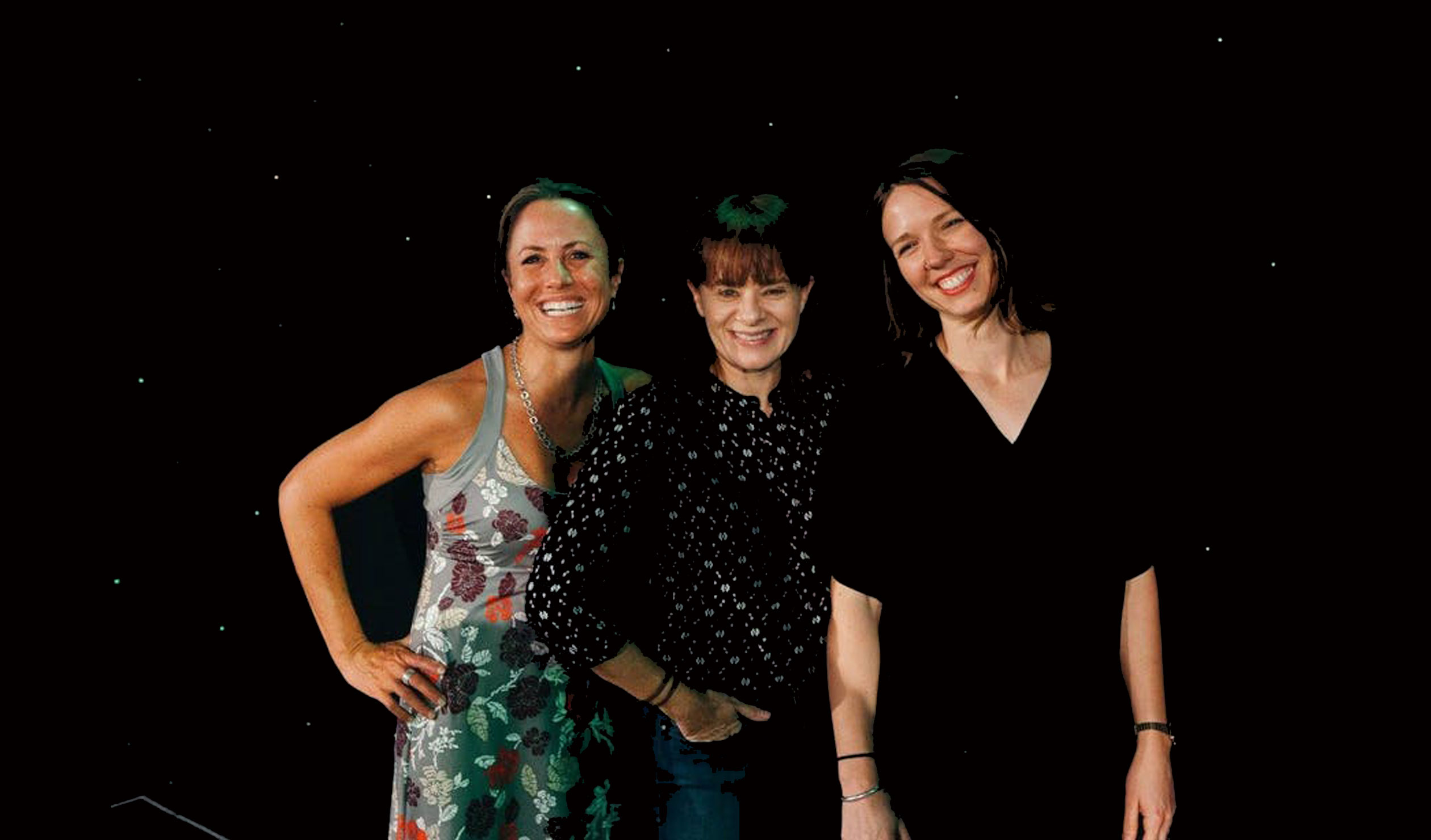 The first three winners of the Stella Prize, at the 2015 ceremony: Clare Wright (2014, 'The Forgotten Rebels of Eureka'), Carrie Tiffany (2013, 'Mateship with Birds') and Emily Bitto (2015, 'The Strays'). Photo: Connor Tomas O'Brien