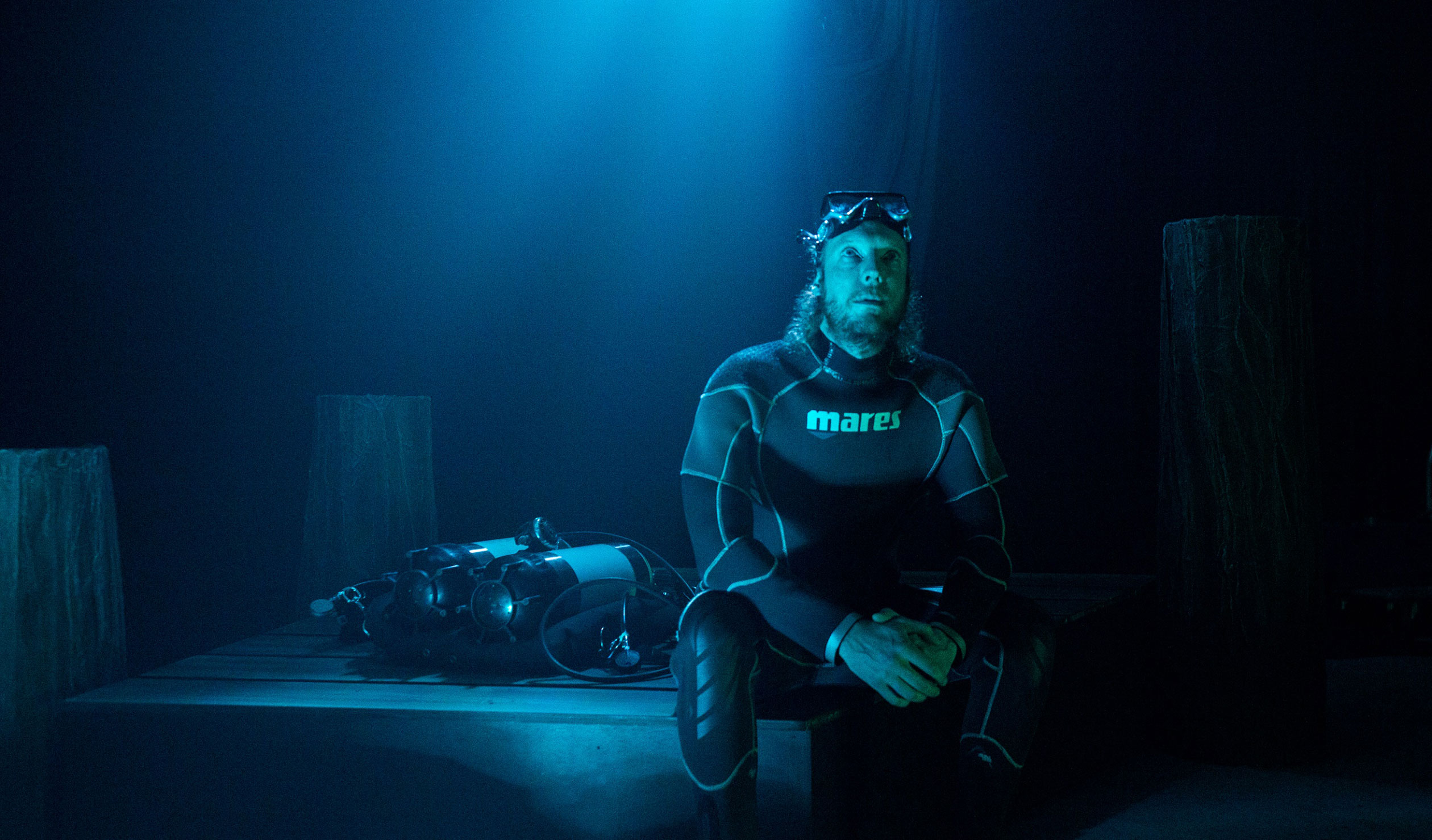 Nathan O'Keefe plays diver Clay in the State Theatre Company South Australia and Country Arts SA production of 'Cathedral'. Photo: Jessica Zeng