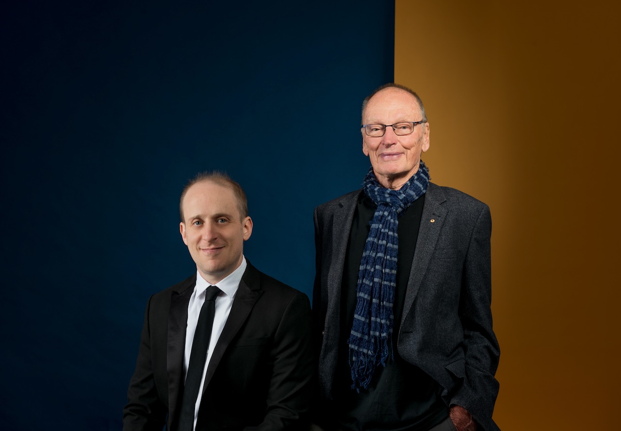 Simon Tedeschi (left) and John Bell have forged an artistic collaboration of spoken word and piano music. Photo: michael@rollerphotography.com.au