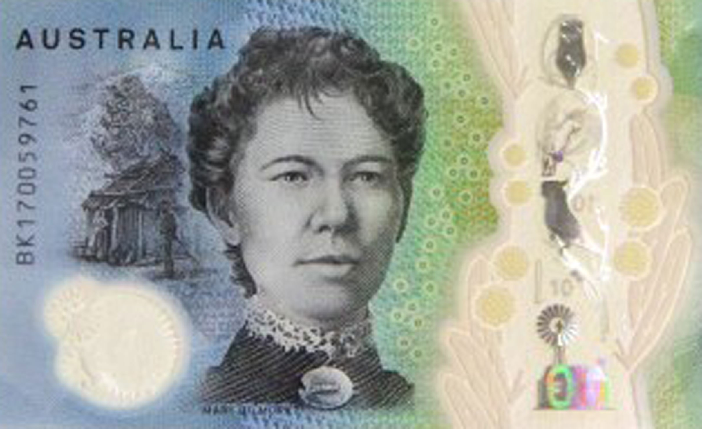 Dame Mary Gilmore on the $10 note. Photo: Reserve Bank of Australia / EPA