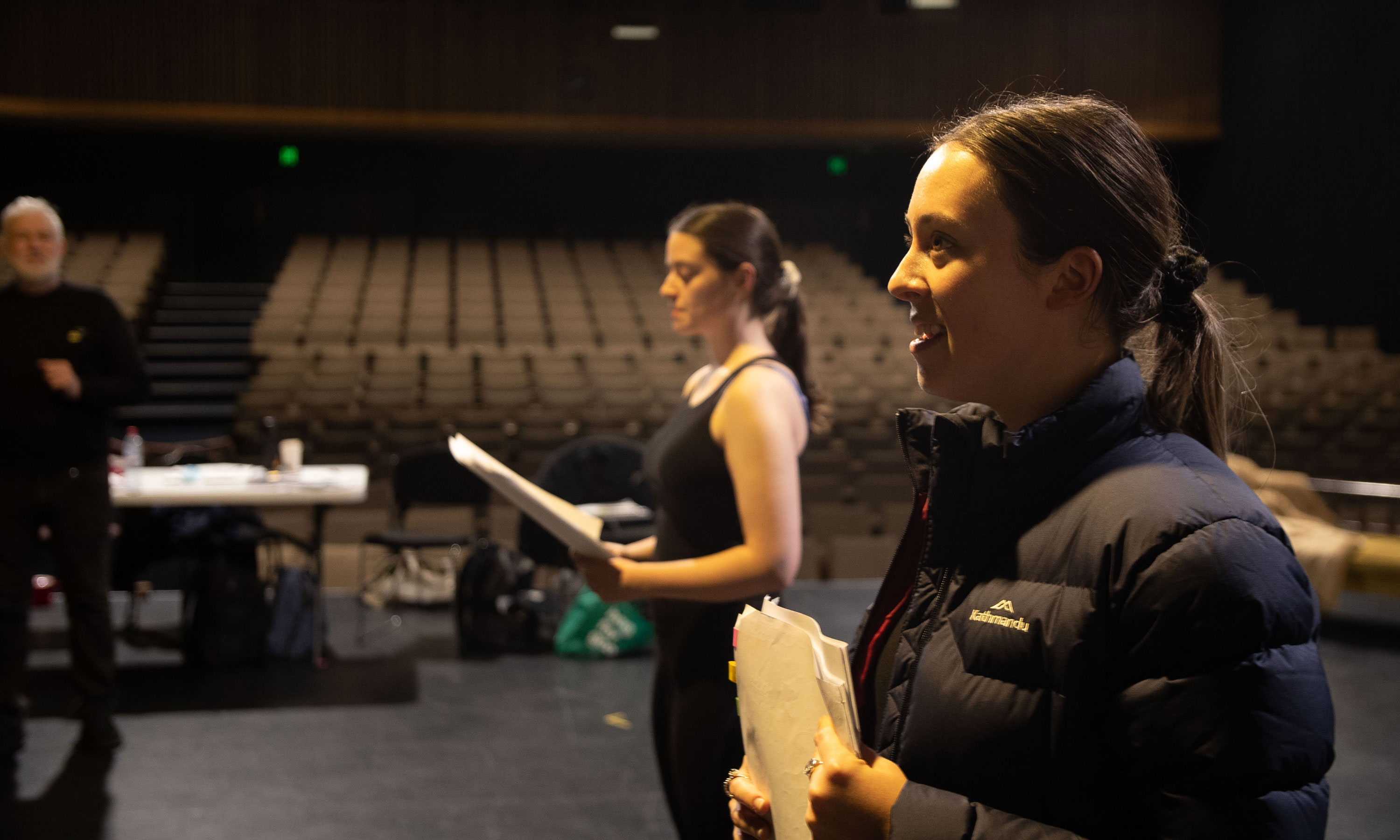 Graduating actors from Flinders University's drama course rehearse for their upcoming production 'Coming of Age in Australia'.