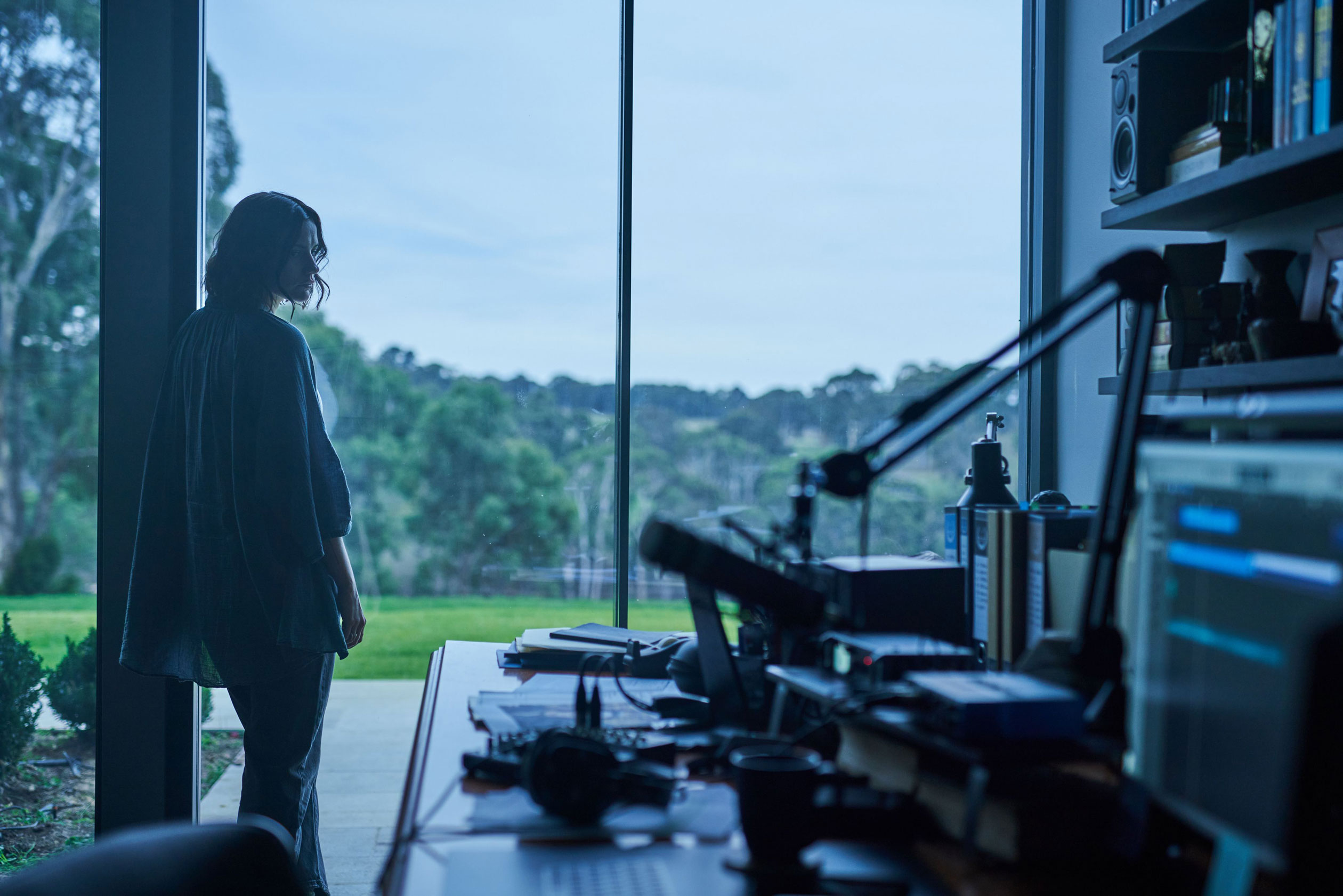 Lily Sullivan stars as a young journalist who turns to podcasting to salvage her career in the SA-made sci-fi thriller 'Monolith'. Photo: Ian Routledge