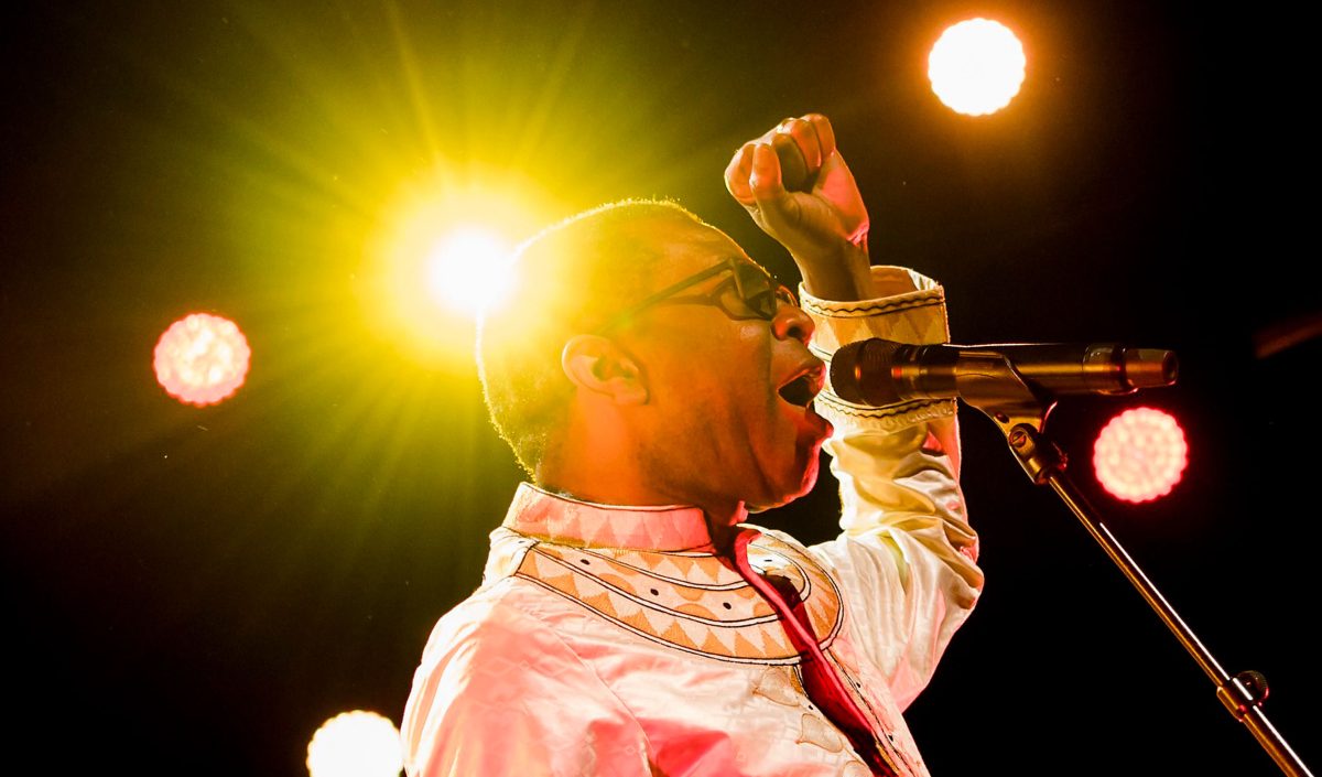Youssou N'Dour, pictured here performing at Switzerland's Montreux Jazz Festival in 2017, will return to WOMADelaide in 2023. Photo: Christophe Bott / EPA
