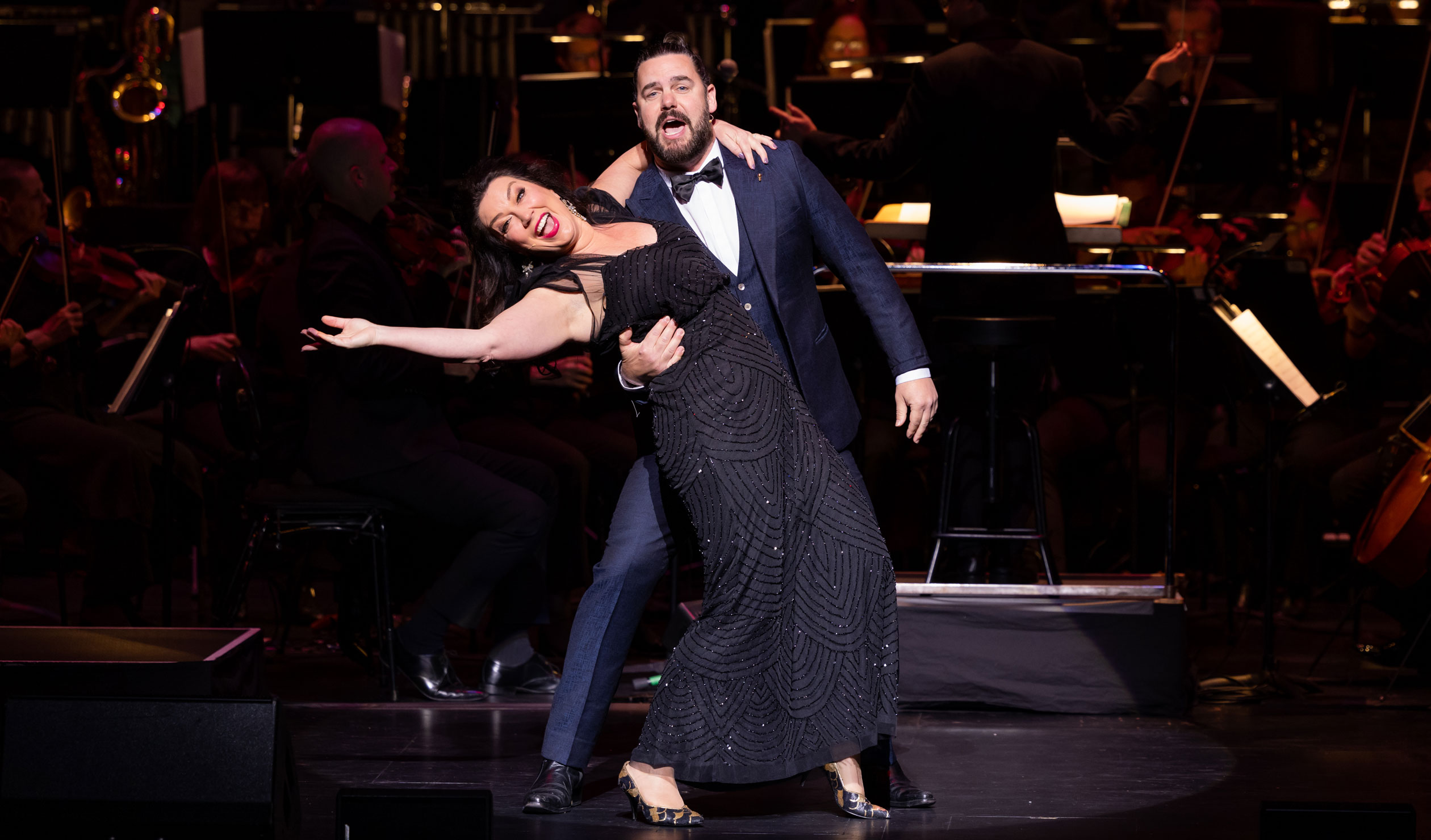 Antoinette Halloran and Ben Mingay perform in State Opera South Australia's celebration of musicals, 'Bright Lights and Big Dreams'. Photo: Frankie The Creative
