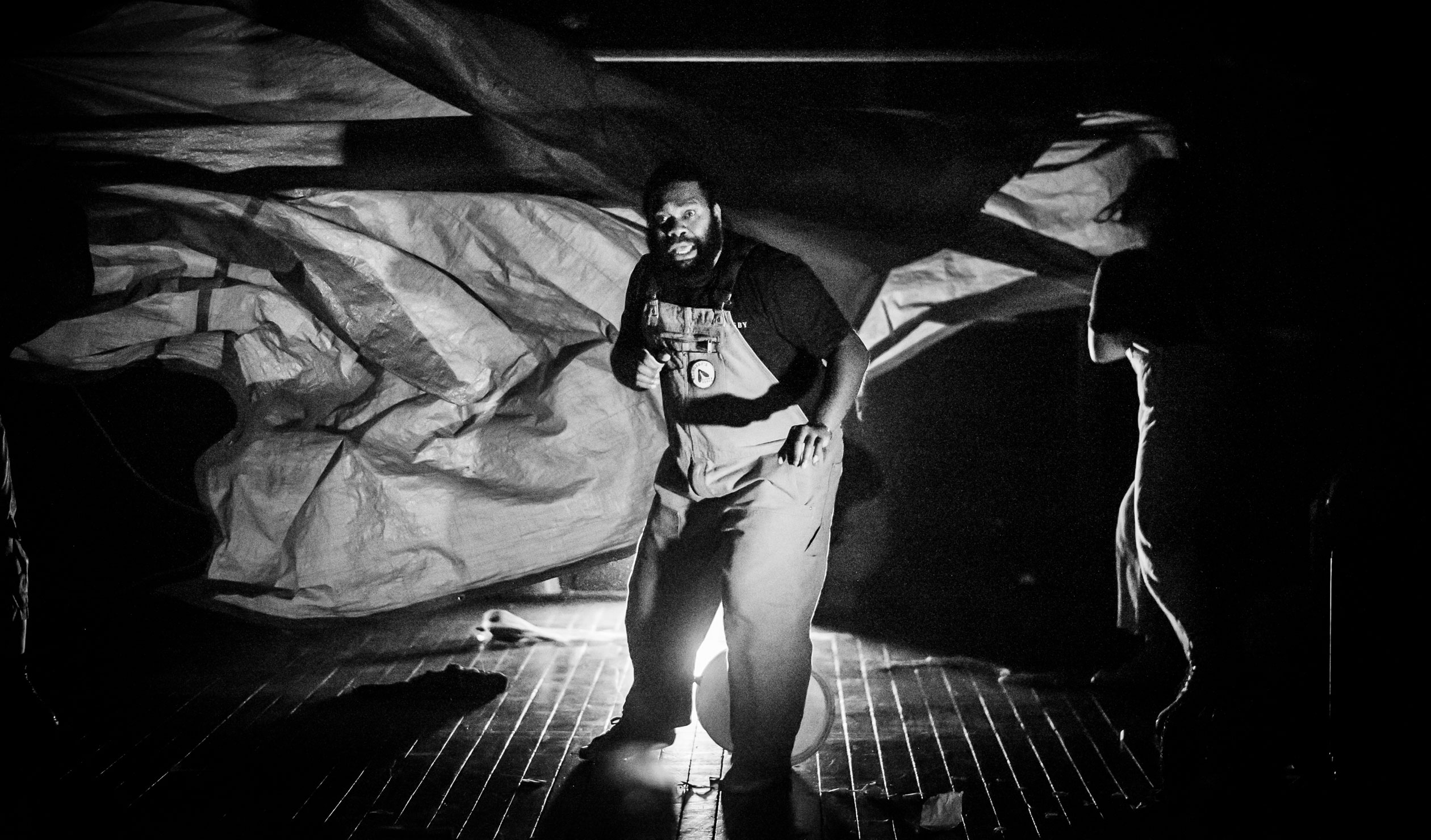 Edgell Junior during rehearsals for Slingsby's Adelaide Festival show 'The River Than Ran Uphill'. Photo: Emma Luker
