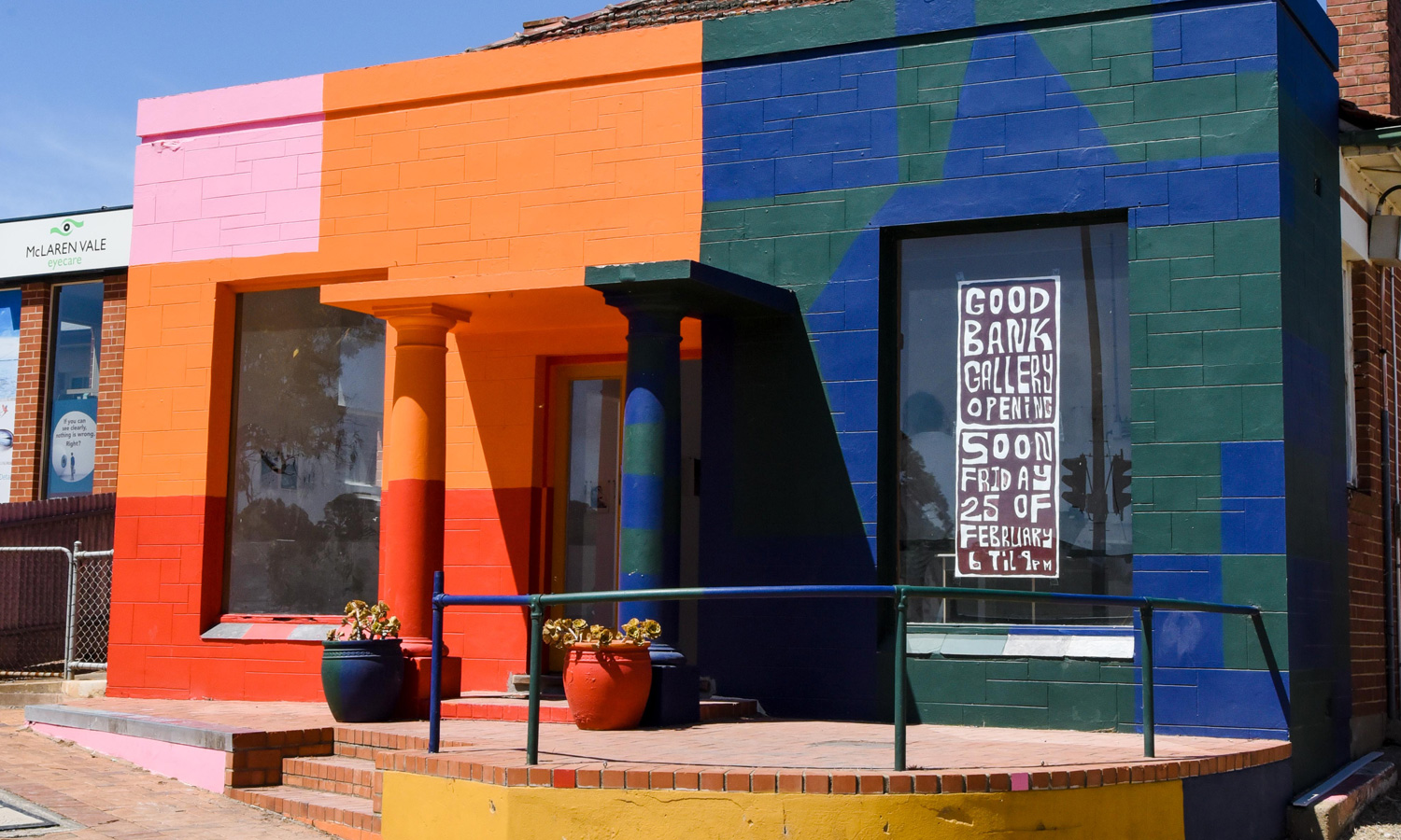 The colourful Good Bank Gallery in McLaren Vale opened to the public about a year ago and is hosting an exhibition in the 2023 Adelaide Fringe. Photo: Jack Fenby 
