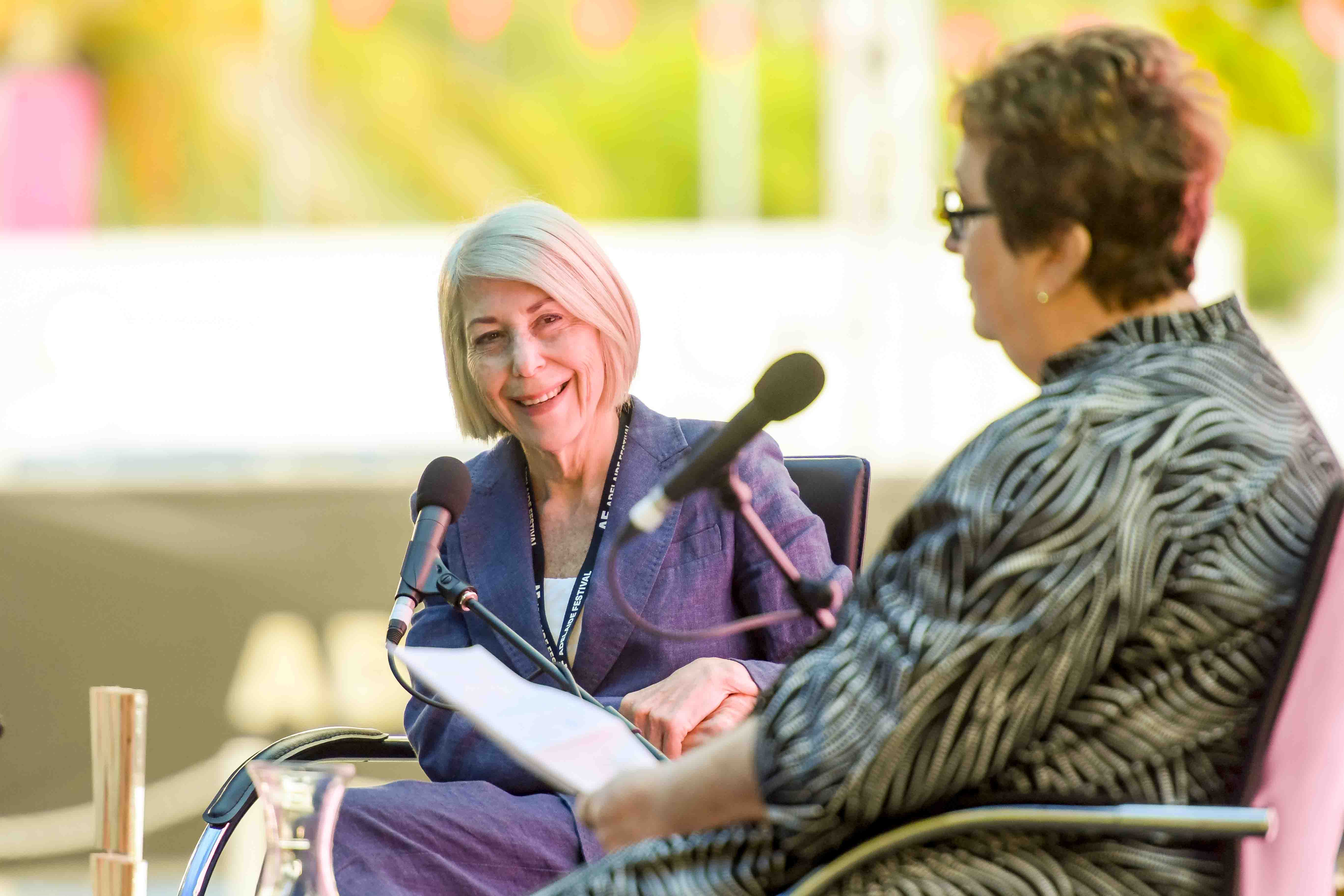 Writers' Week director Louise Adler (left) with Amanda Vanstone. Photo: Roy VanDerVegt