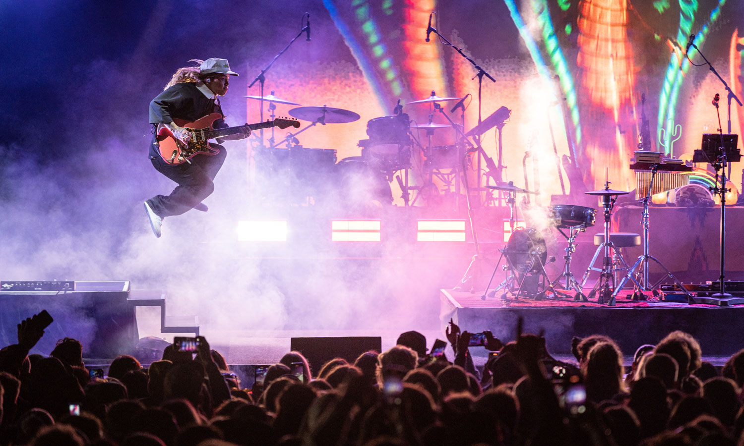 Tash Sultana closed out day one of the Vintage Vibes festival in the Adelaide Hills. Photo: Andrew Beveridge 