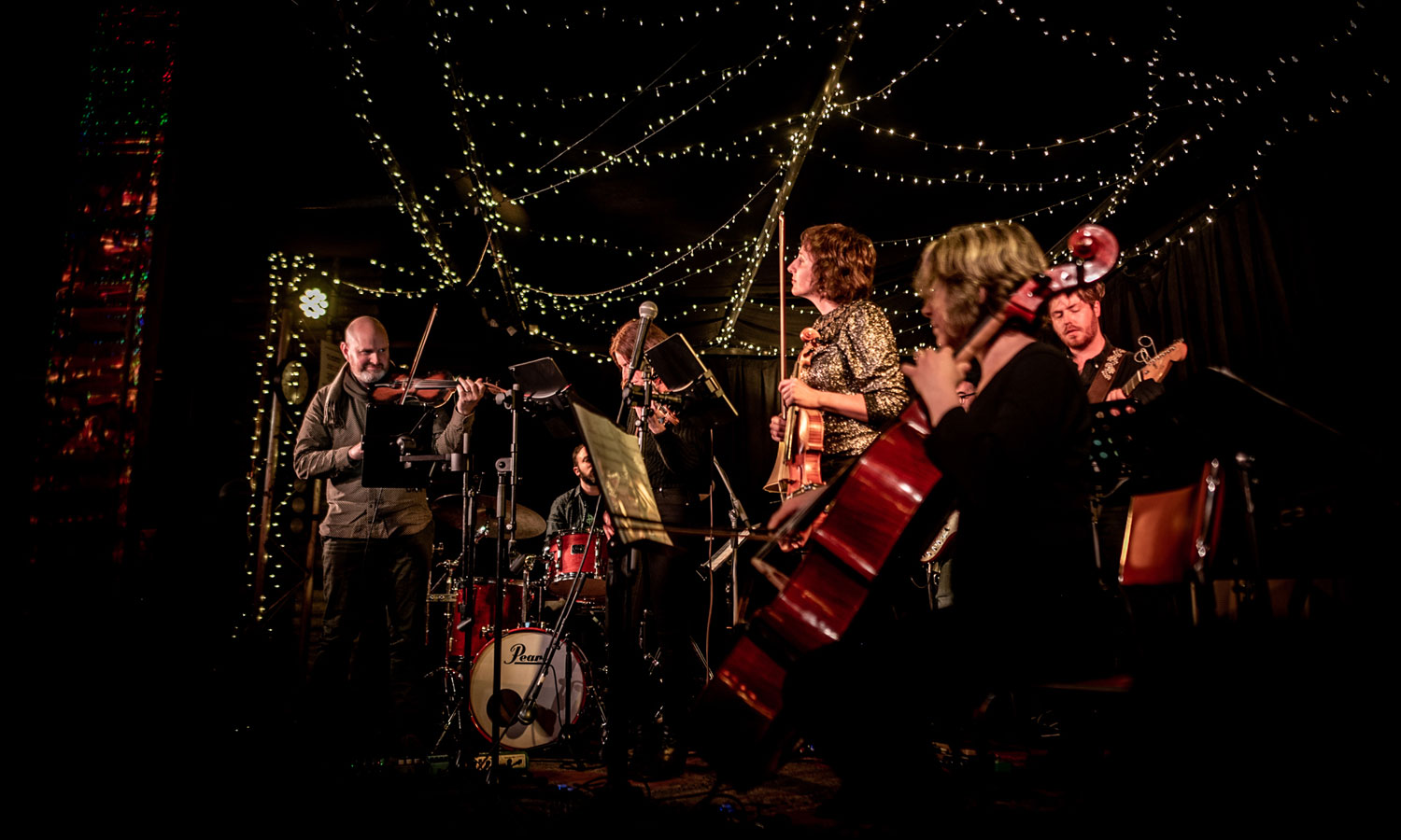 Adelaide ensemble Golden Boy perform at a COMA gig at the Wheatsheaf Hotel. Photo supplied