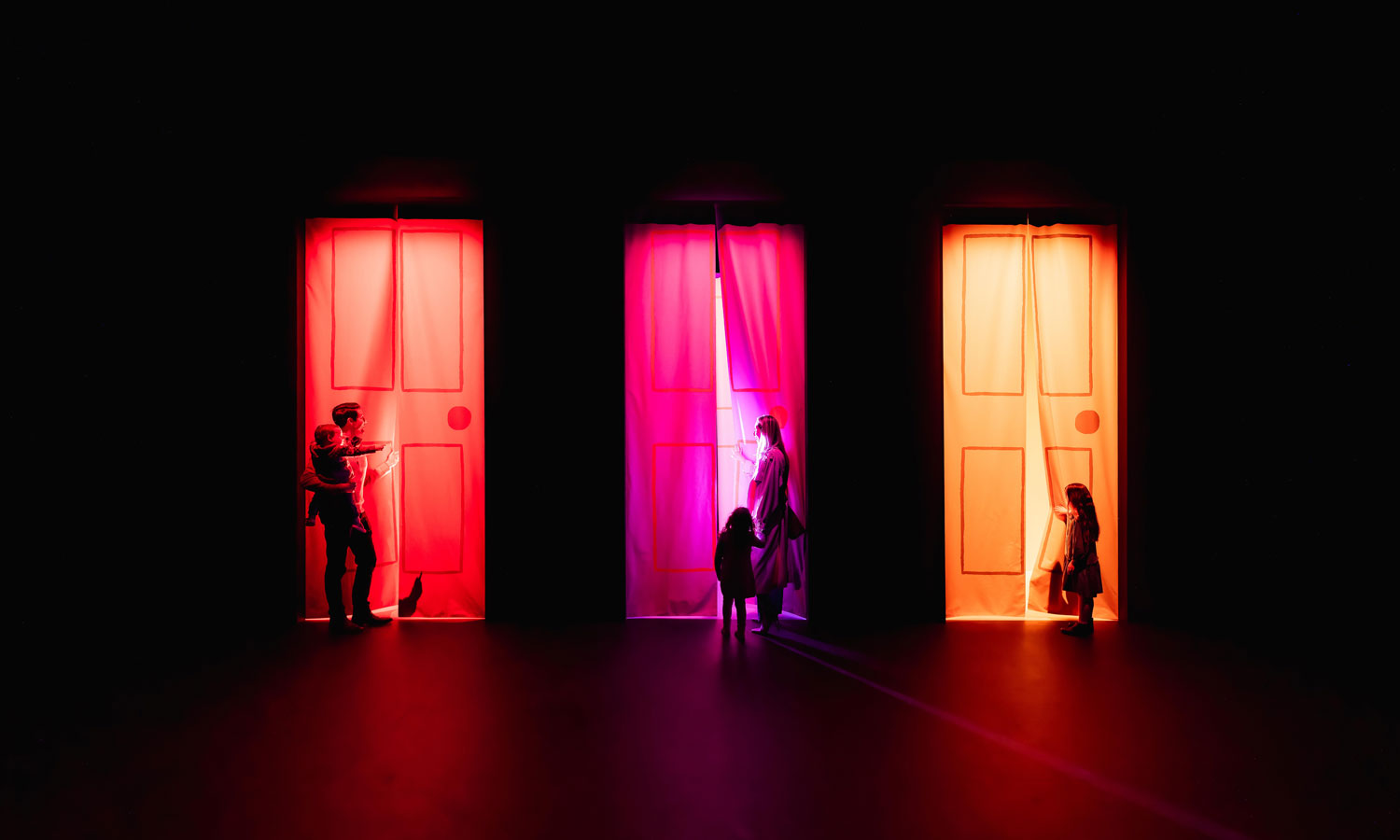 Illuminate Adelaide's 'Mirror Mirror' – which door will you choose? Photo: Tyr Liang Xplorer Studio