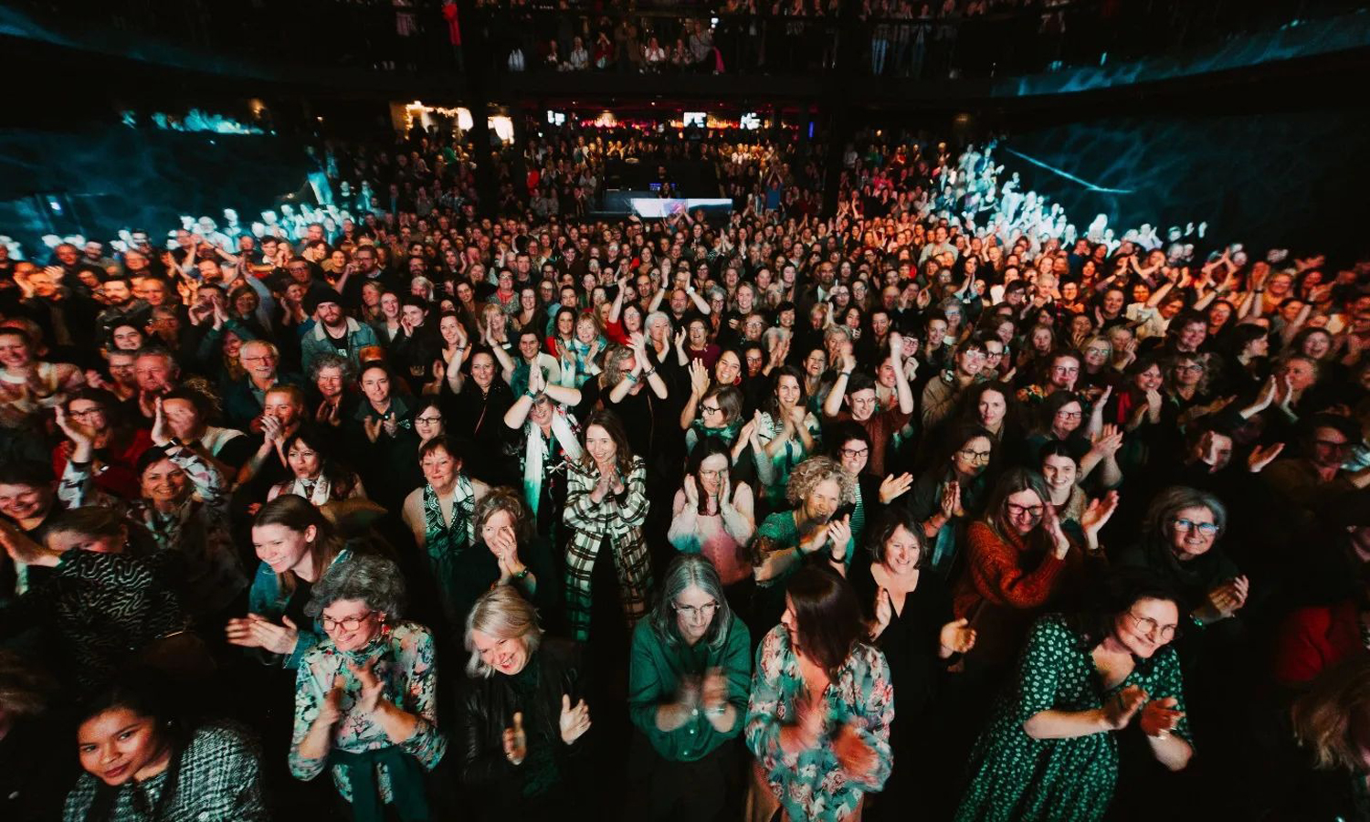 The Pub Choir in full voice at Adelaide's Hindley Street Music Hall. Photo: Pub Choir / Facebook