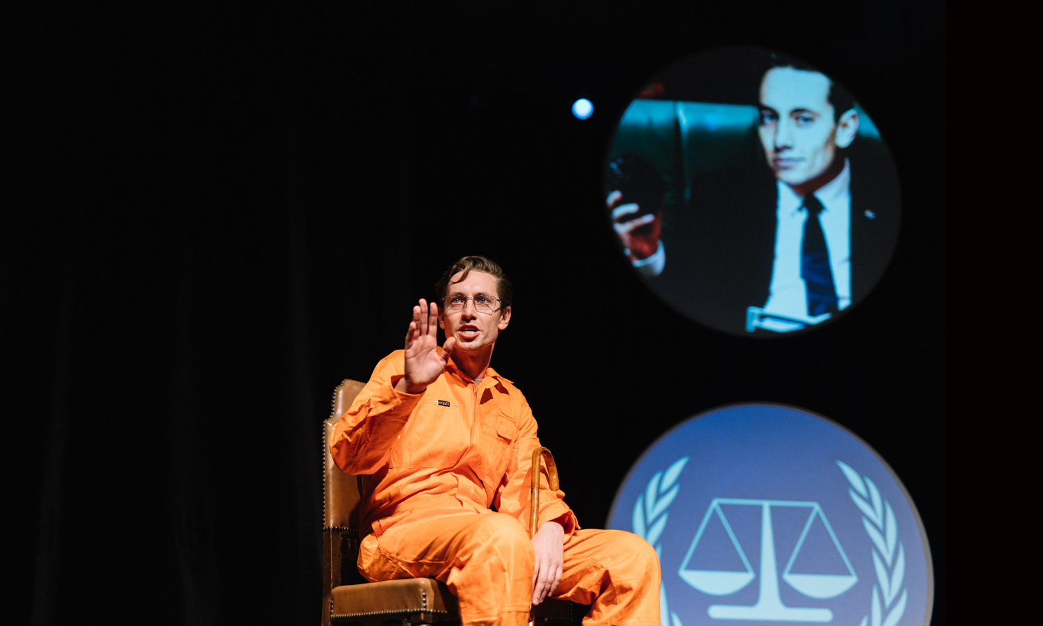 Matt Crook in the 2021 presentation of Future:Present, which saw playwrights tackle the theme of climate change. Photo: Thomas McCammon / supplied