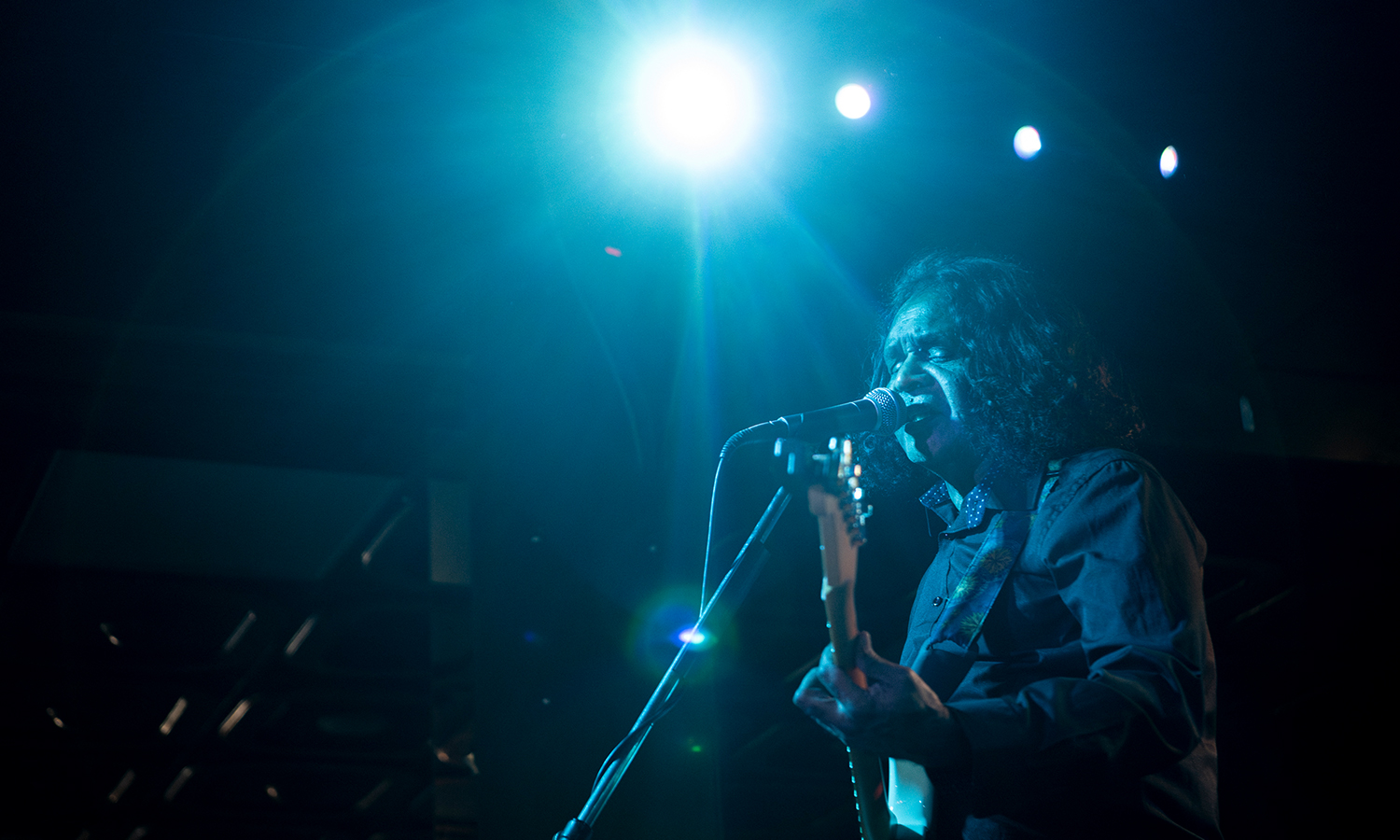 Ricky Harrison - No Fixed Address's rhythm guitarist and principal songwriter. Photo: John Janson-Moore / supplied