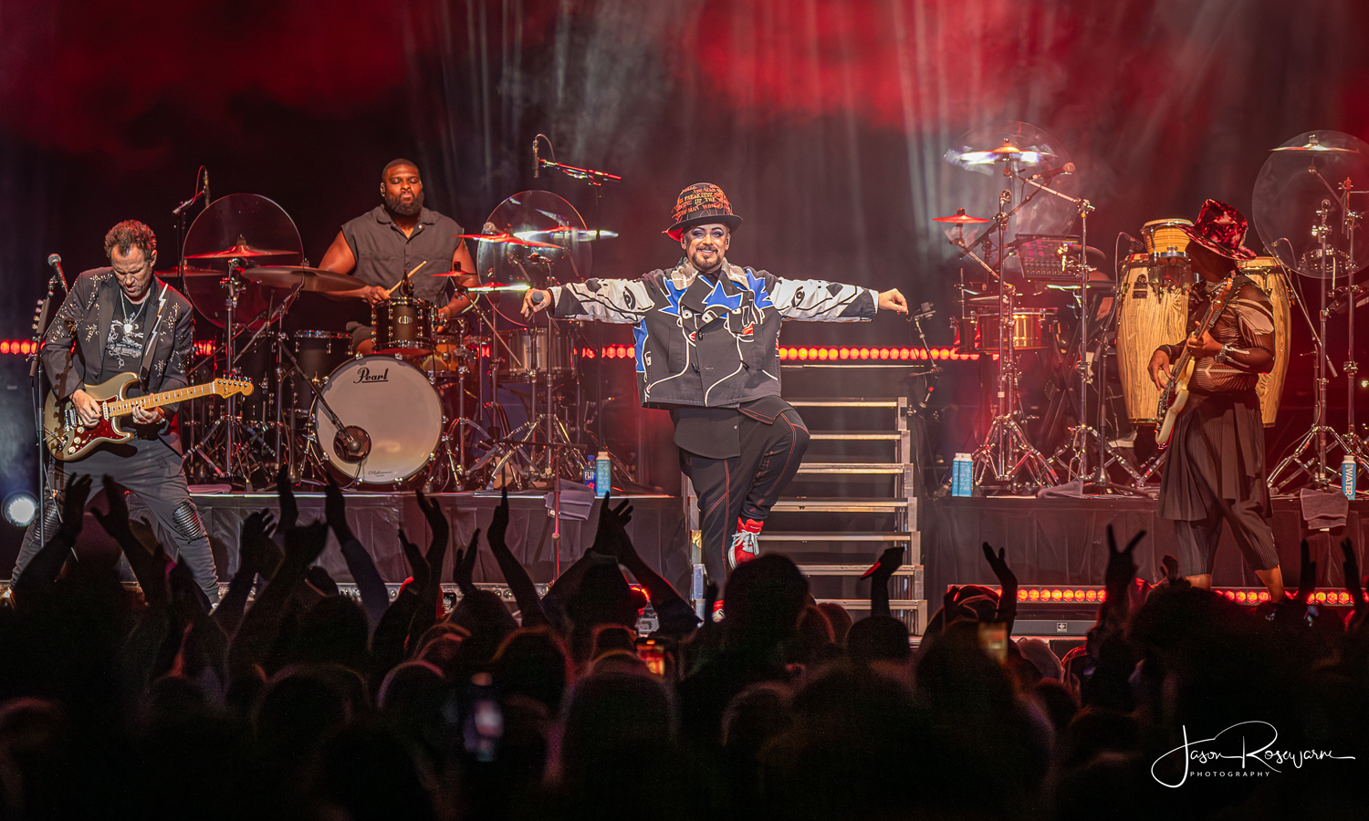 Boy George and Culture Club (performing here in Melbourne) on their Greatest Hits Tour of Australia. Photo courtesy Jason Rosewarne Photography 