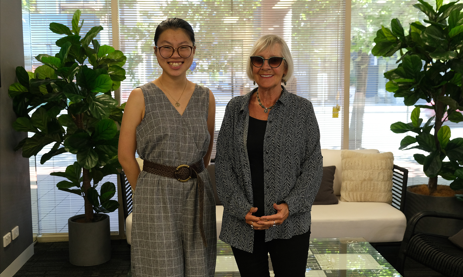Helpmann Academy InReview mentee Nicky Tsz Tung Li ­with her mentor Samela Harris. Photo: Claudia Dichiera