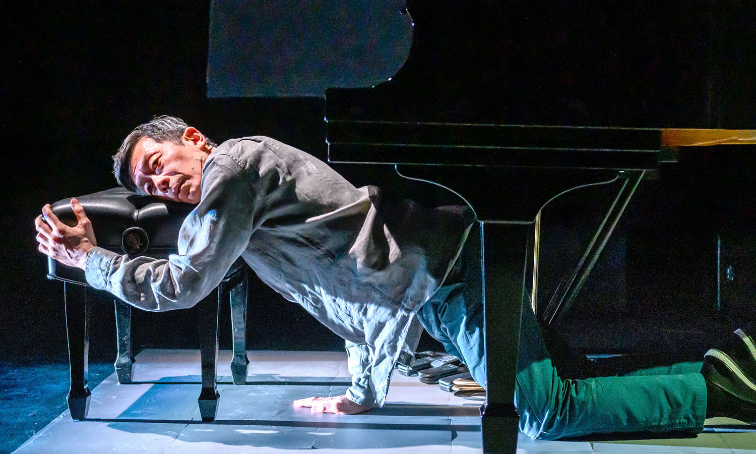 Performer Njo Kong Kie in 'I Swallowed a Moon Made of Iron'. Photo: Dahlia Katz / supplied 