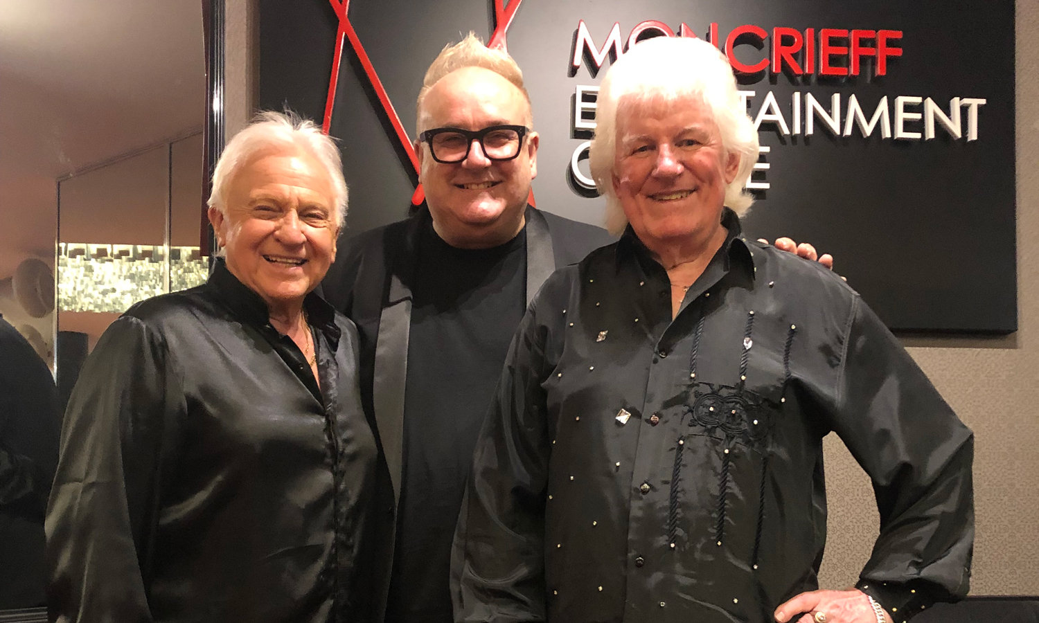 Normie Rowe, Paul Dellit and Jade Hurley at the Moncrieff Entertainment Centre in Bundaberg 
