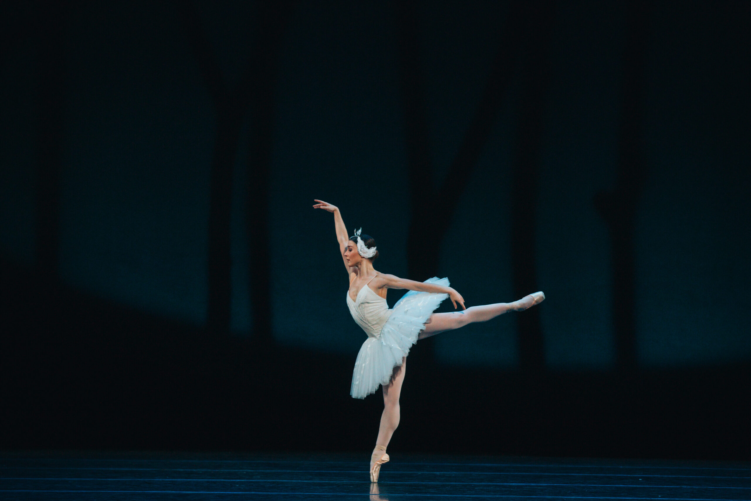 Benedicte Bemet in Swan Lake : photo by Kate Longley