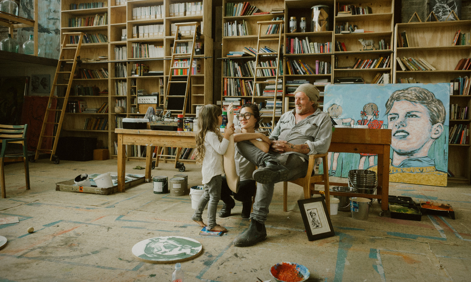 David Bromley has seven children, four from his previous marriage and three with his wife Yuge Yu. Image supplied by Adelaide Film Festival