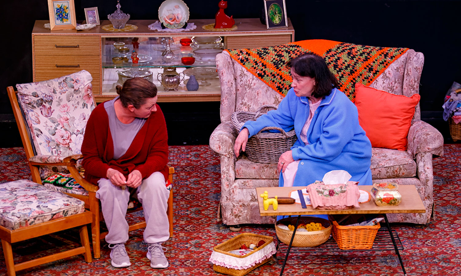 Martha Lott and Kathryn Fisher in 'night, Mother. Photo: Rebekah Ryan / supplied