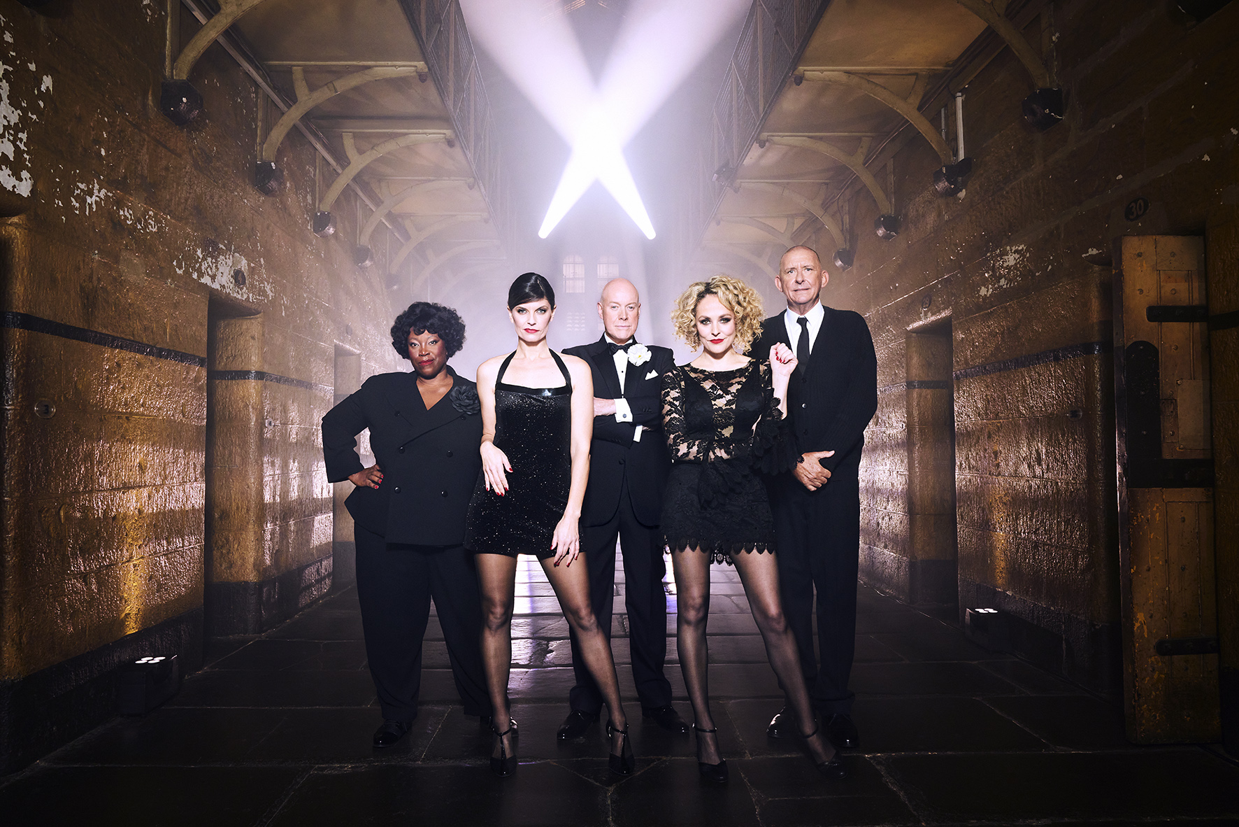 Zoe Ventoura (second from left) stars as Velma Kelly in Chicago, the much-loved  stage musical which returns to Brisbane in January: Photo by Juliet Taylor