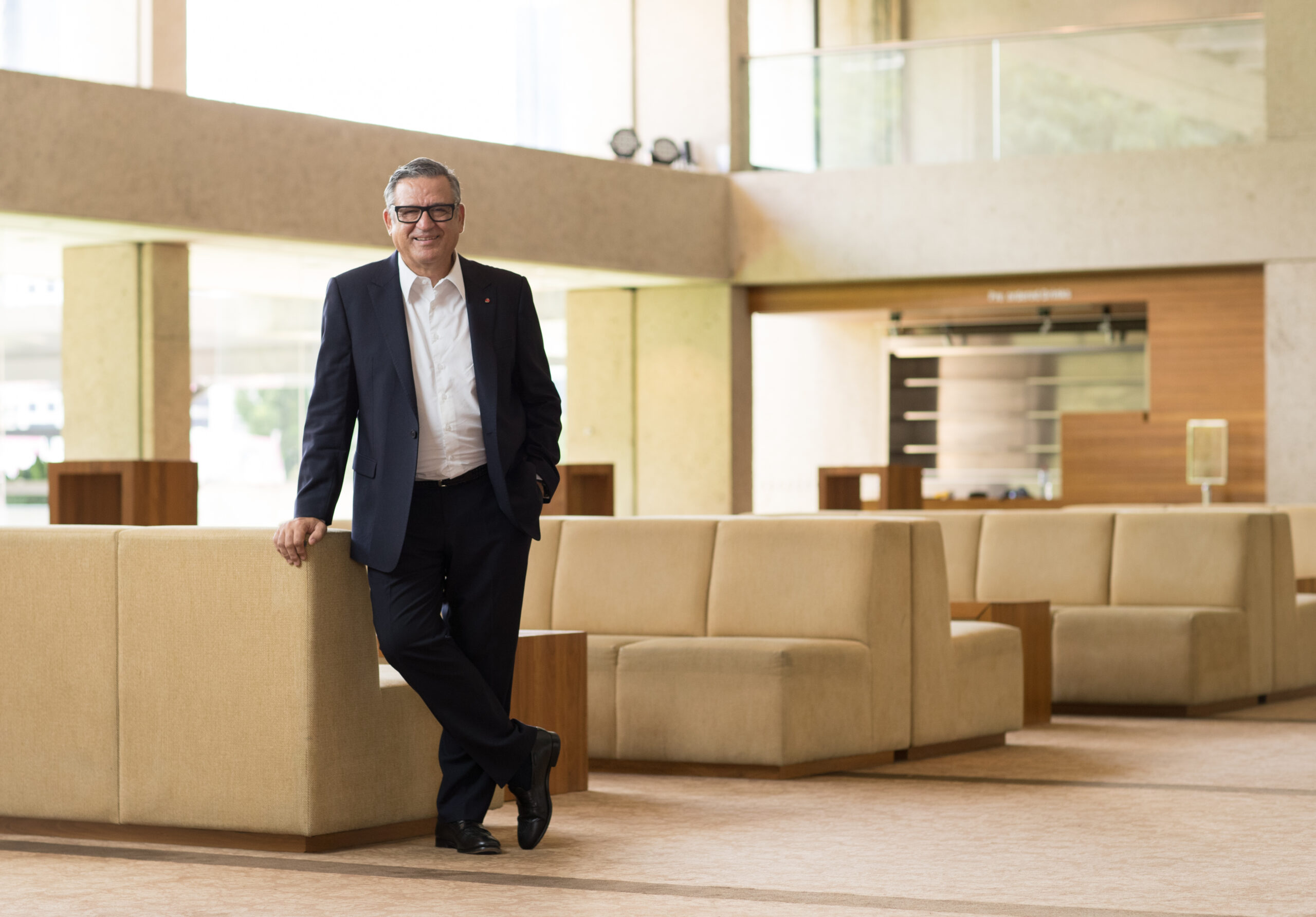 John Kotzas in his natural habitat at QPAC : Photo by David Kelly