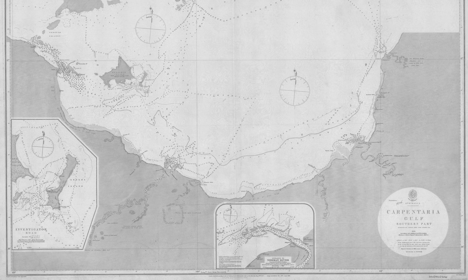 Australia, Carpentaria Gulf, Southern Part (1847). Credit: State Library Victoria.
