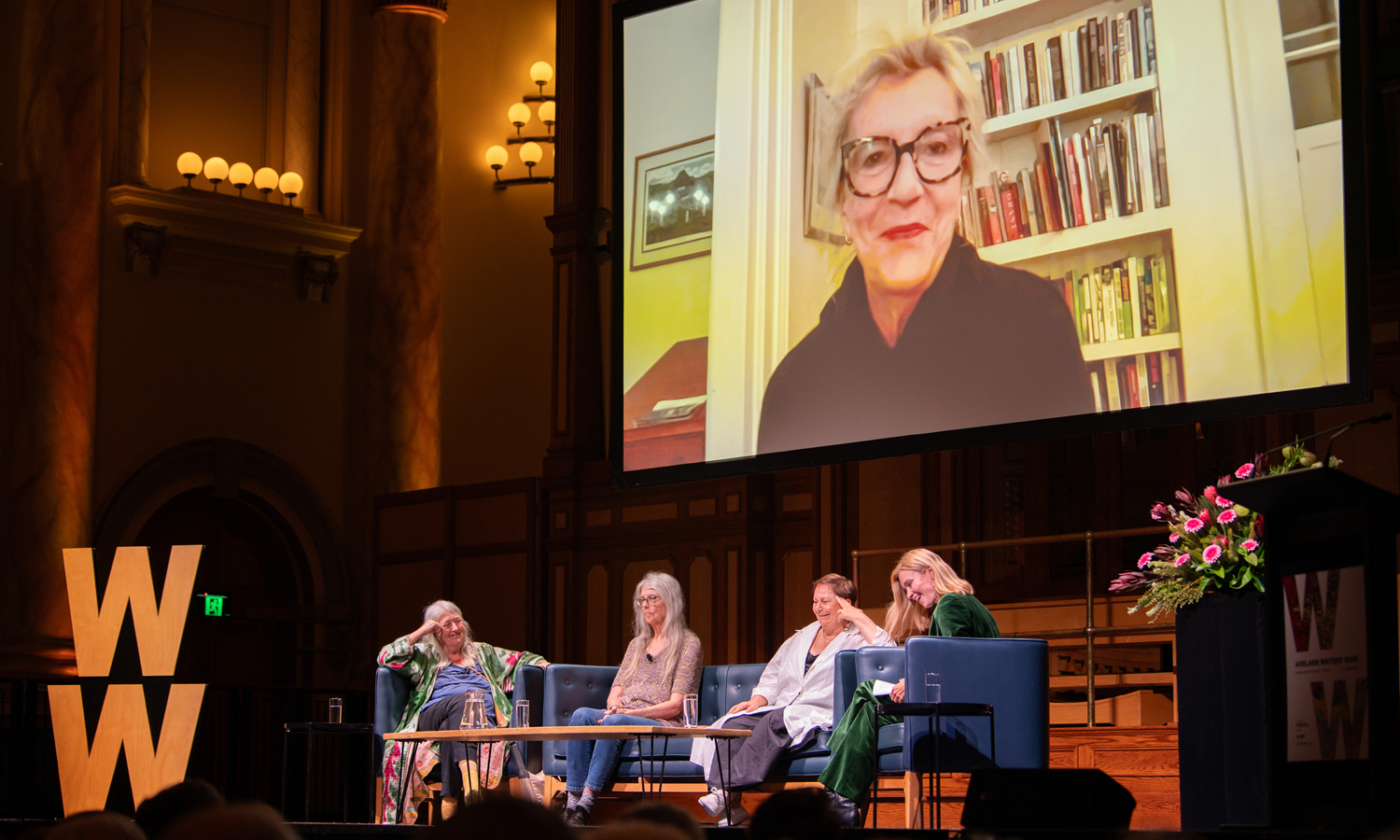 'The Grandes Dames of Letters' was presented as a ticketed event at the Town Hall as part of Adelaide Writers’ Week. Photo: Morgan Sette / supplied