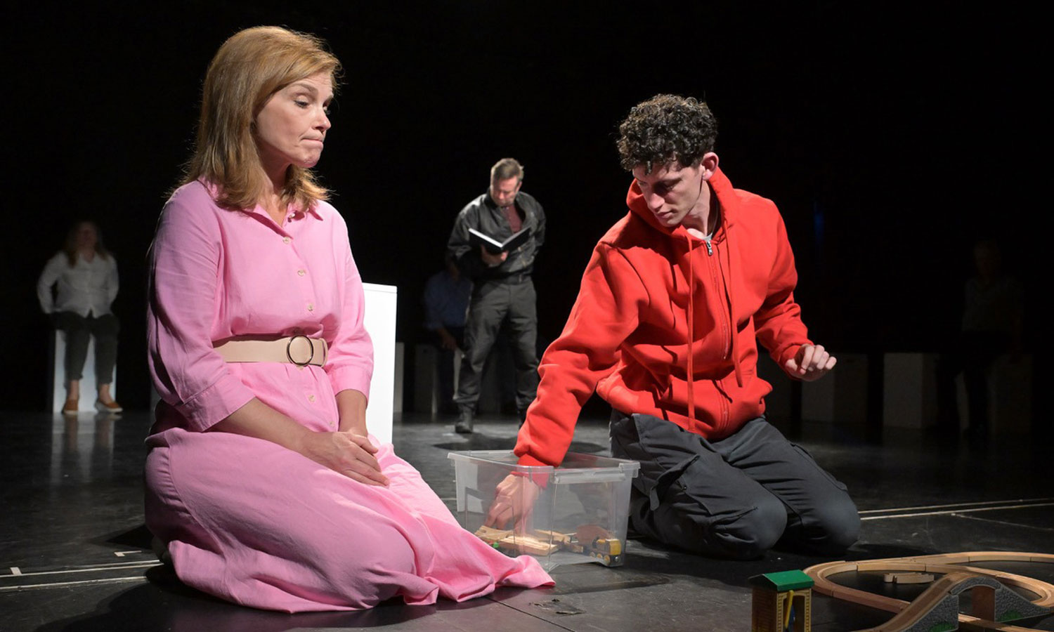 Nicole Rutty and Benji Riggs in 'The Curious Incident of the Dog in the Night-Time'. Photo: Greg Adams / supplied