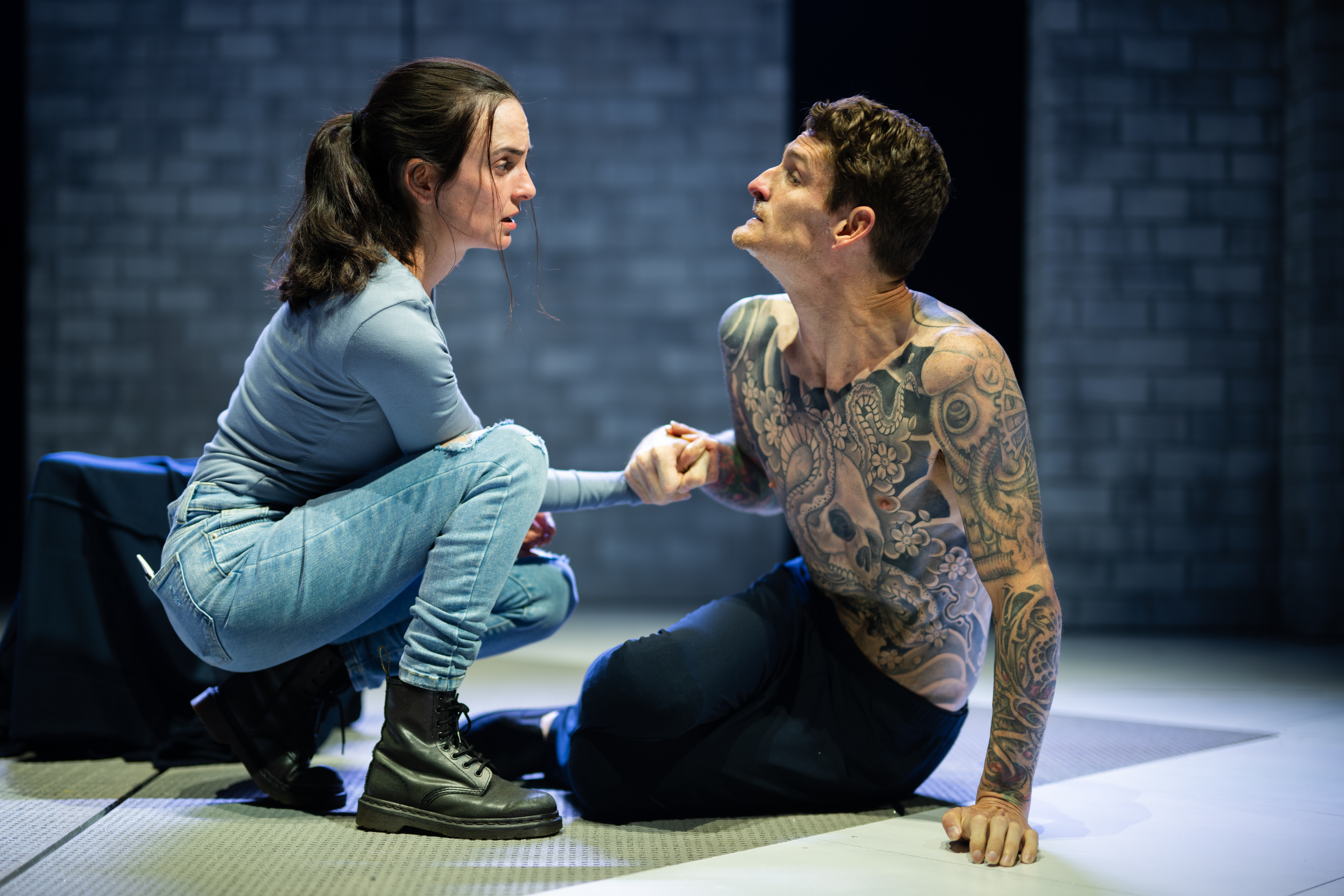 Zoe de Plevitz and Dan Daw in Queensland Theatre's co-production of the hit play Cost of Living. Photo by Morgan Roberts