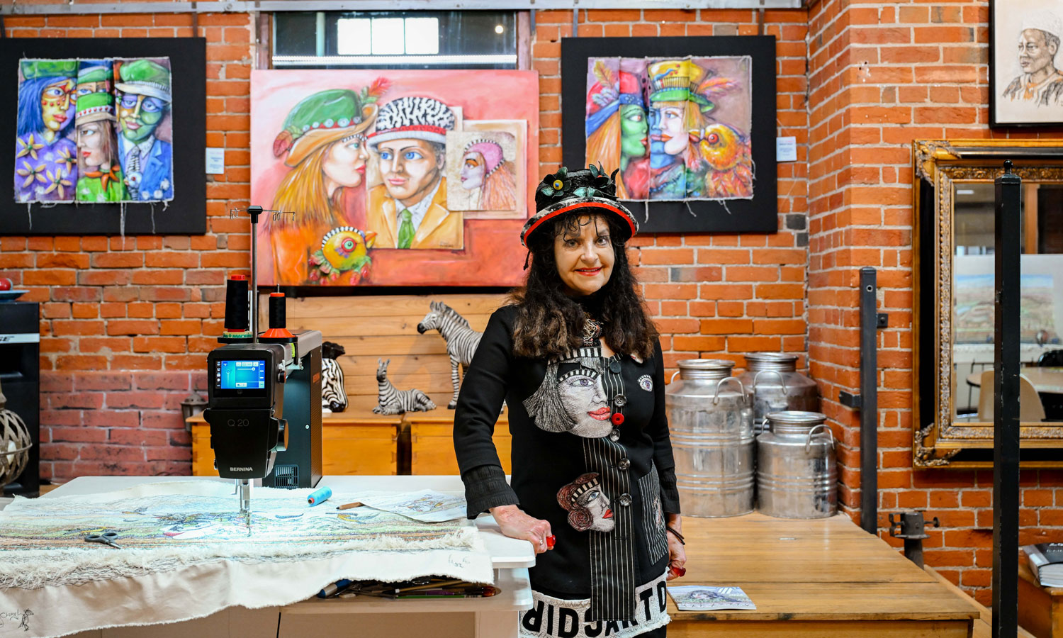 Cheryl Bridgart in her studio in the Adelaide CBD. Photo: Jack Fenby / InReview