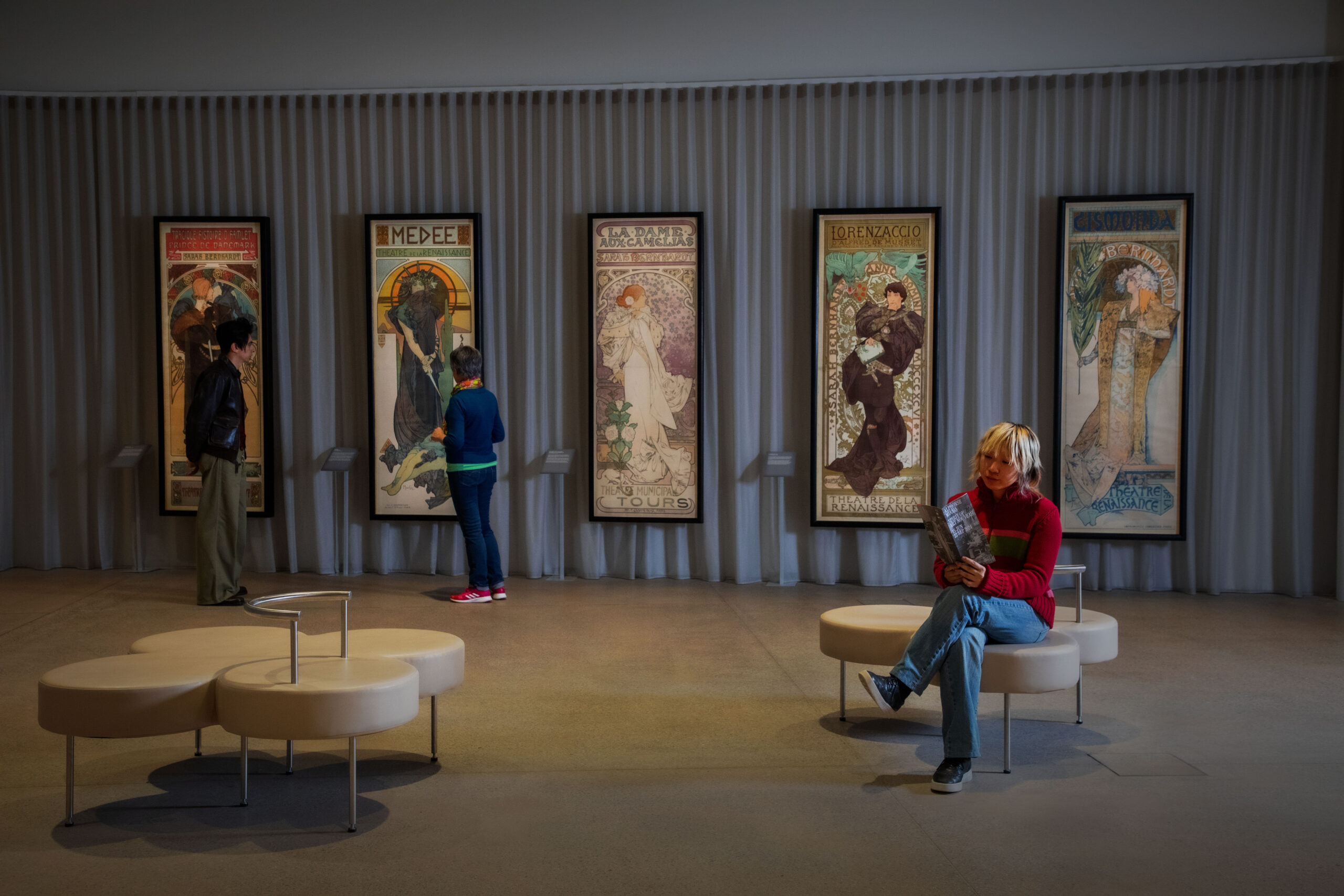 Installation view of the Alphonse Mucha: Spirit of Art Nouveau exhibition at the Art Gallery of New South Wales. Photo: © Art Gallery of New South Wales, Penny Clay

