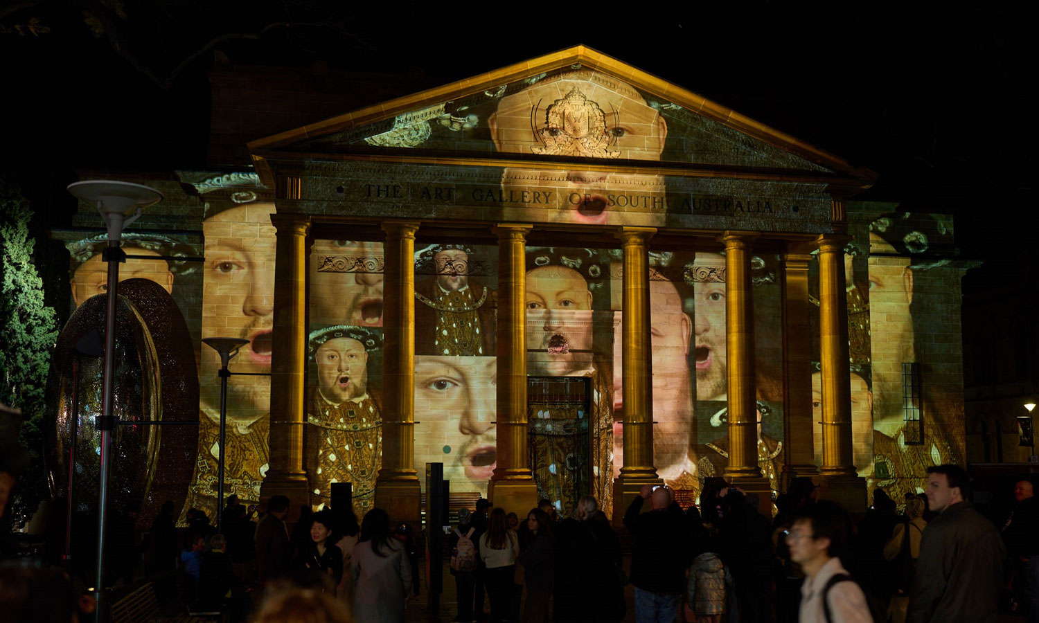Grand Mix by INOOK at the Art Gallery of South Australia as part of the 2024 Illuminate Adelaide Festival. Photo: Sam Roberts / supplied