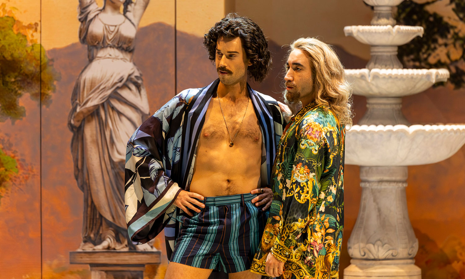Jeremy Kleeman and Brenton Spiteri in the 2023 Opera Queensland production of 'Così fan tutte' (the SA production will have a different cast). Photo: Murray Summerville / supplied