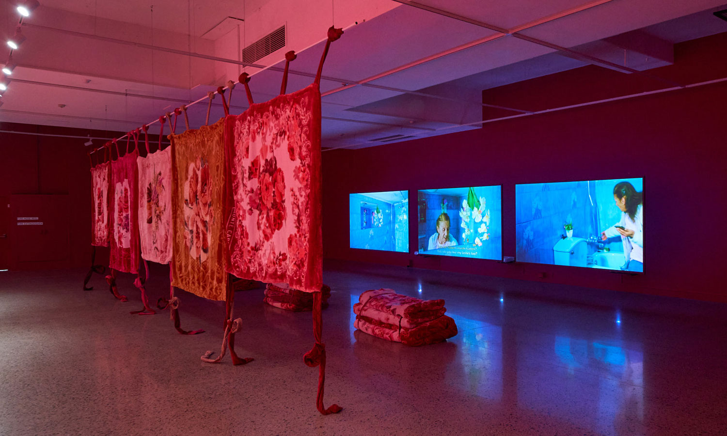 An installation view of  Justine Youssef’s 'Somewhat Eternal'  2024, Adelaide Contemporary Experimental. Photo: Sam Roberts / supplied