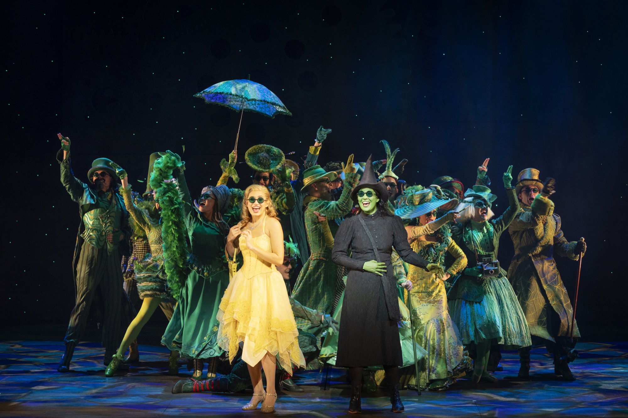 The musical Wicked is back at QPAC and the witches are up to their usual tricks. Photo: Jeff Busby