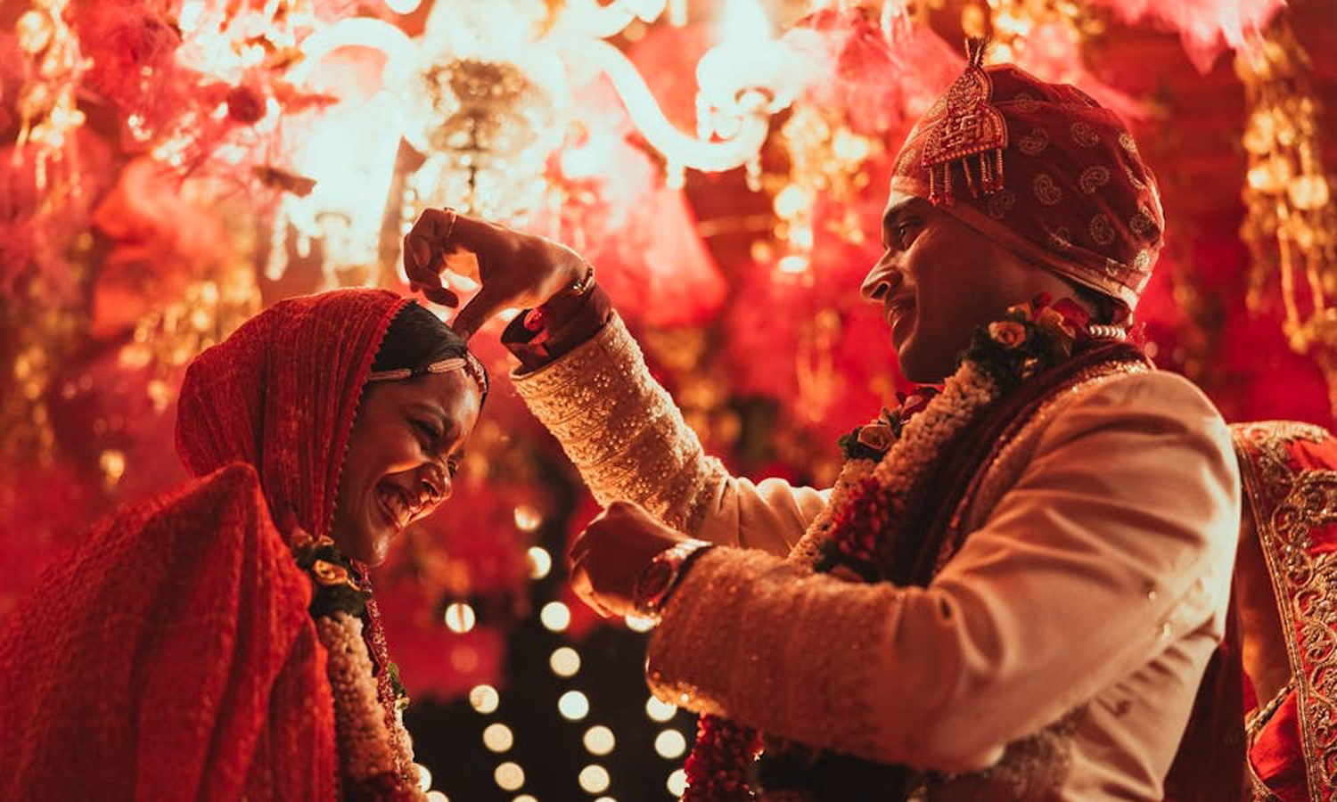 Four Years Later: Sridevi (Shahana Goswami) and Yash (Akshay Ajit Singh) were forced to spend four years apart as Yash completes his medical traineeship in Australia. Photo: SBS
